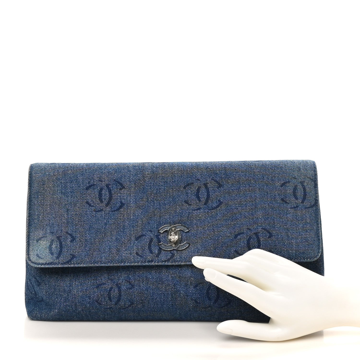 Denim CC Clutch Blue