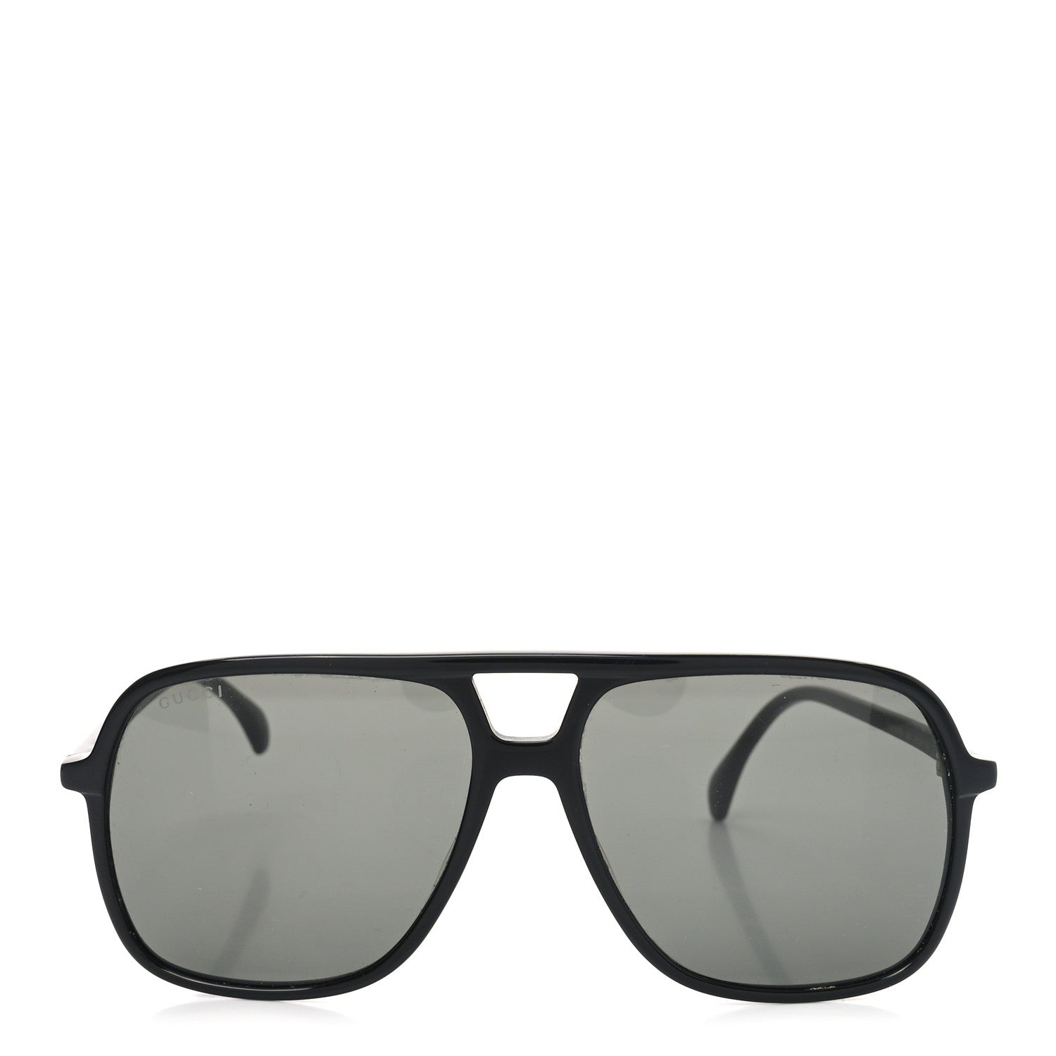 Acetate Brow Bar Aviator Sunglasses GG0545S Black