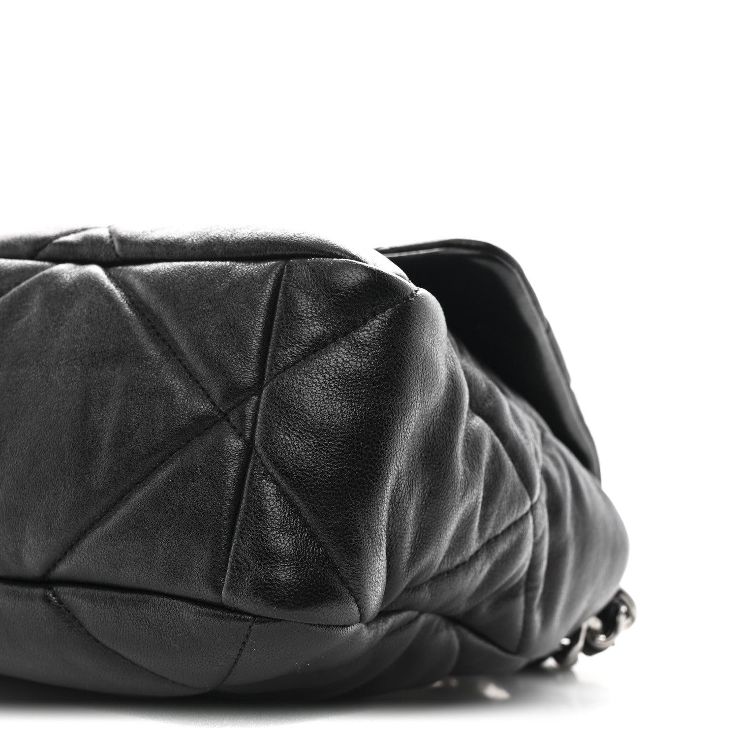 Lambskin Quilted Large Chanel 19 Flap Black