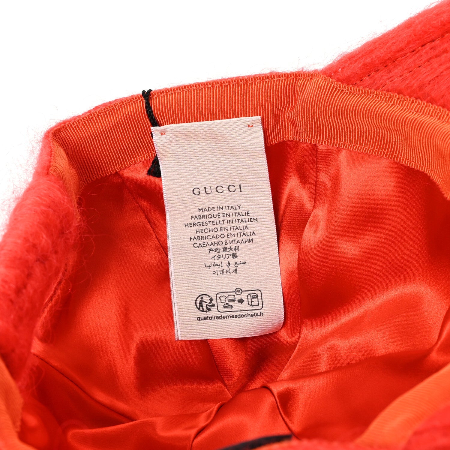 Mohair GG Lauren Baseball Hat L Orange