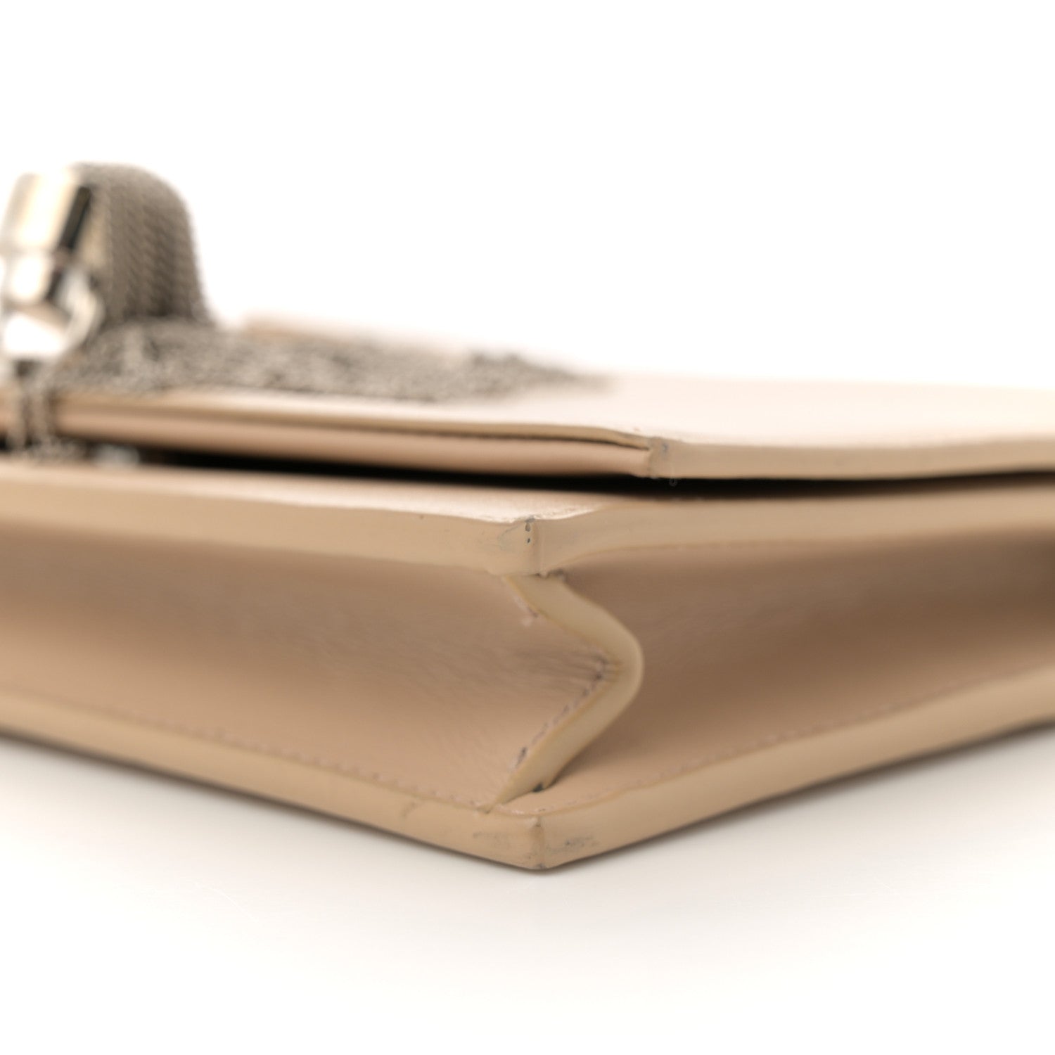 Smooth Calfskin Classic Monogram Kate Tassel Chain Wallet Dark Beige