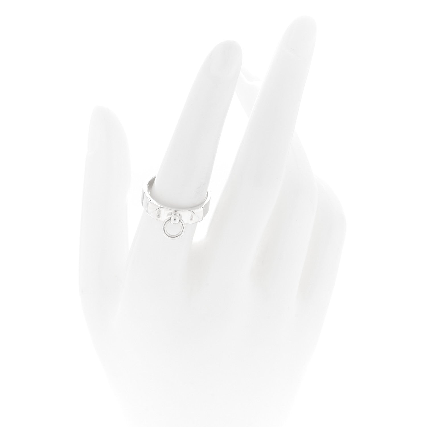 Sterling Silver PM Collier De Chien Ring 55 7.25