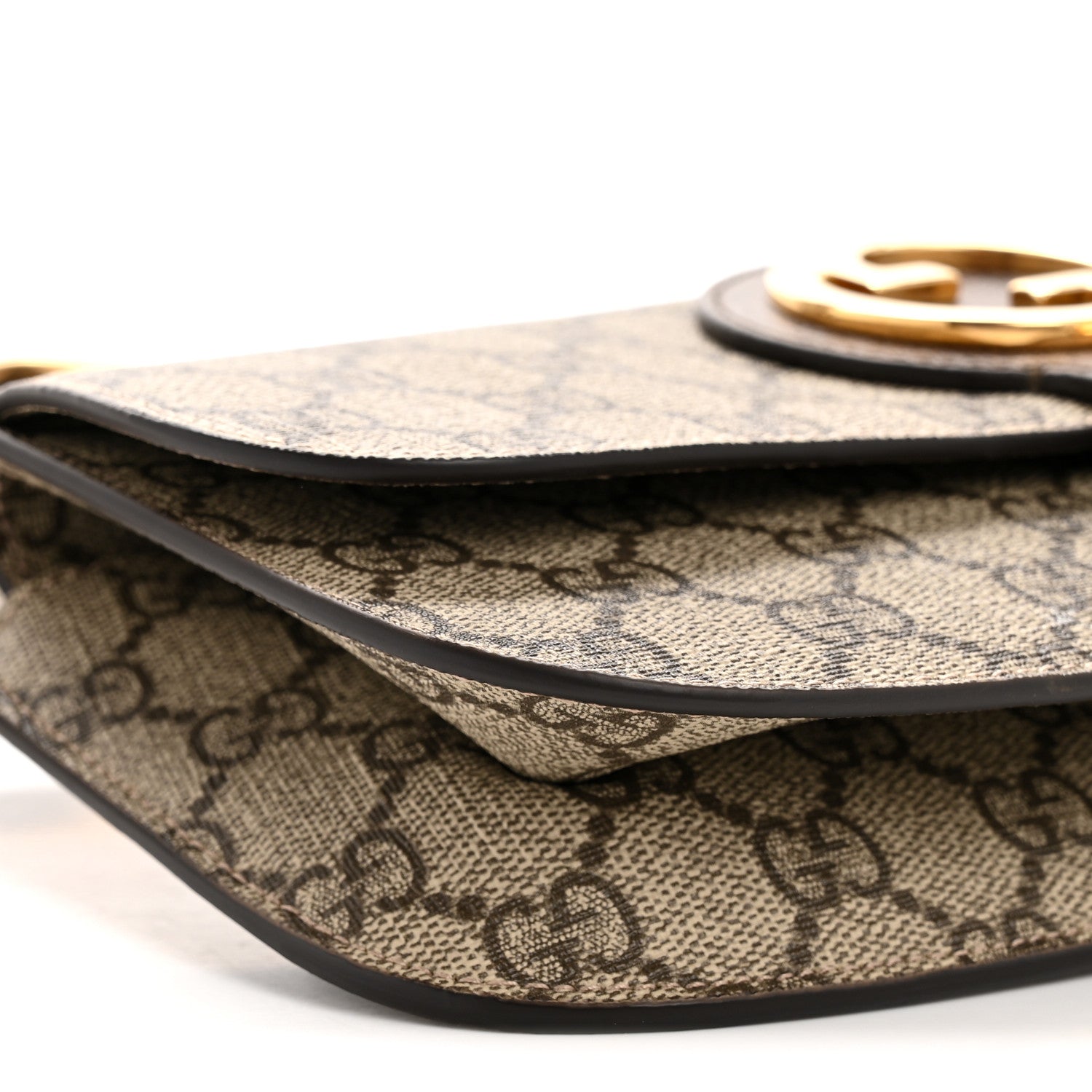 GG Supreme Monogram Textured Dollar Calfskin Blondie Belt Bag Beige Ebony New Acero