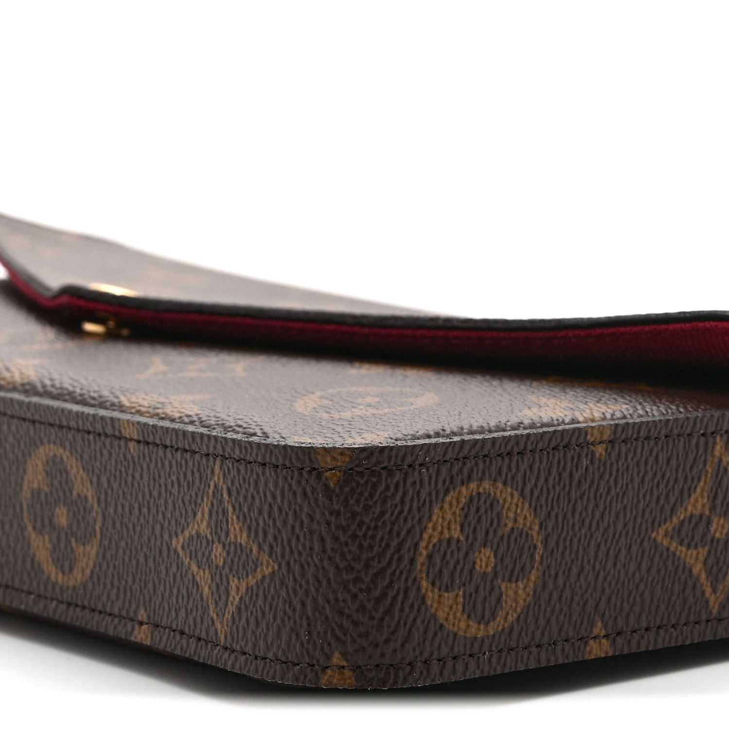 Monogram Pochette Felicie Chain Wallet Fuchsia