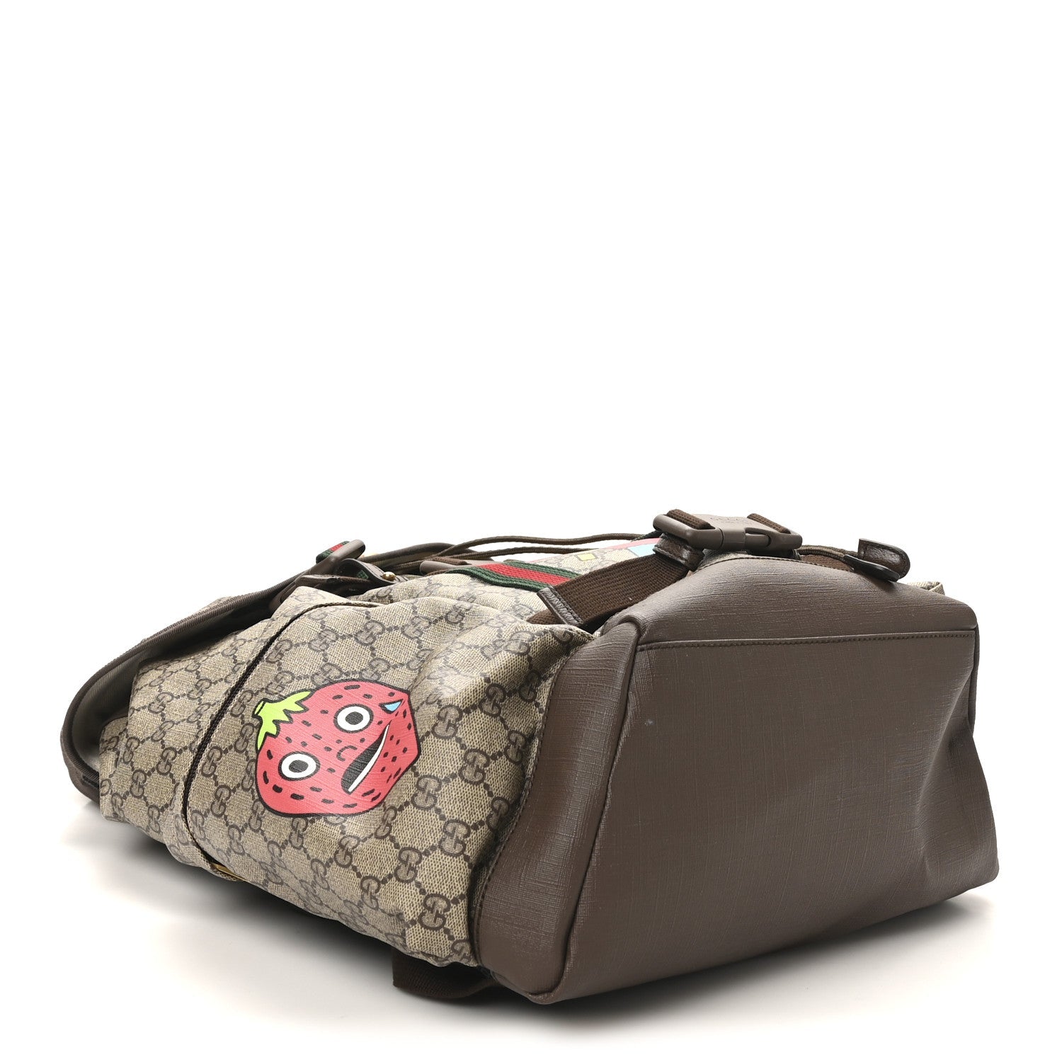 X Pablo DelCielo GG Supreme Monogram Web Cat Print Skateboard Backpack Brown