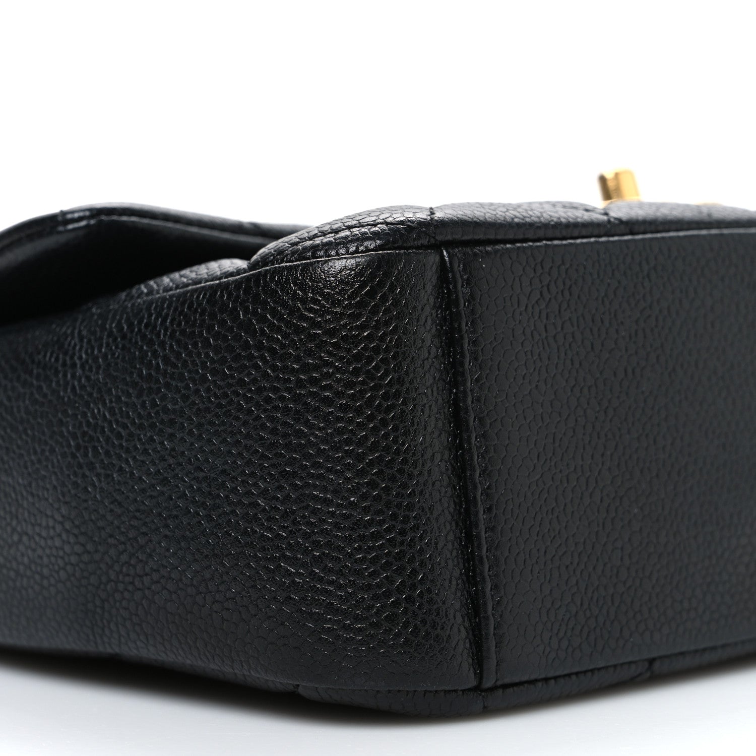 Caviar Quilted Chain Soul Flap Black