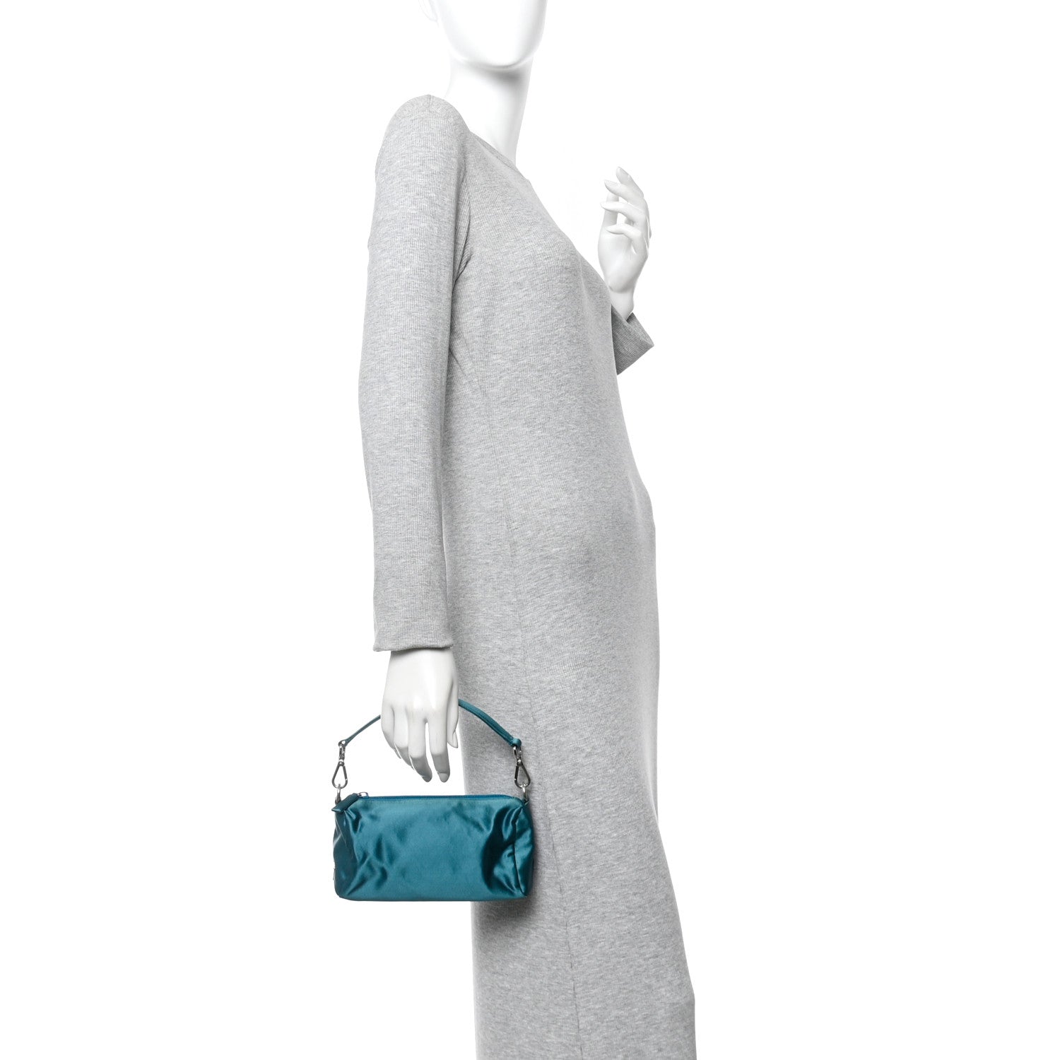 Satin Soft Evening Bag Turchese