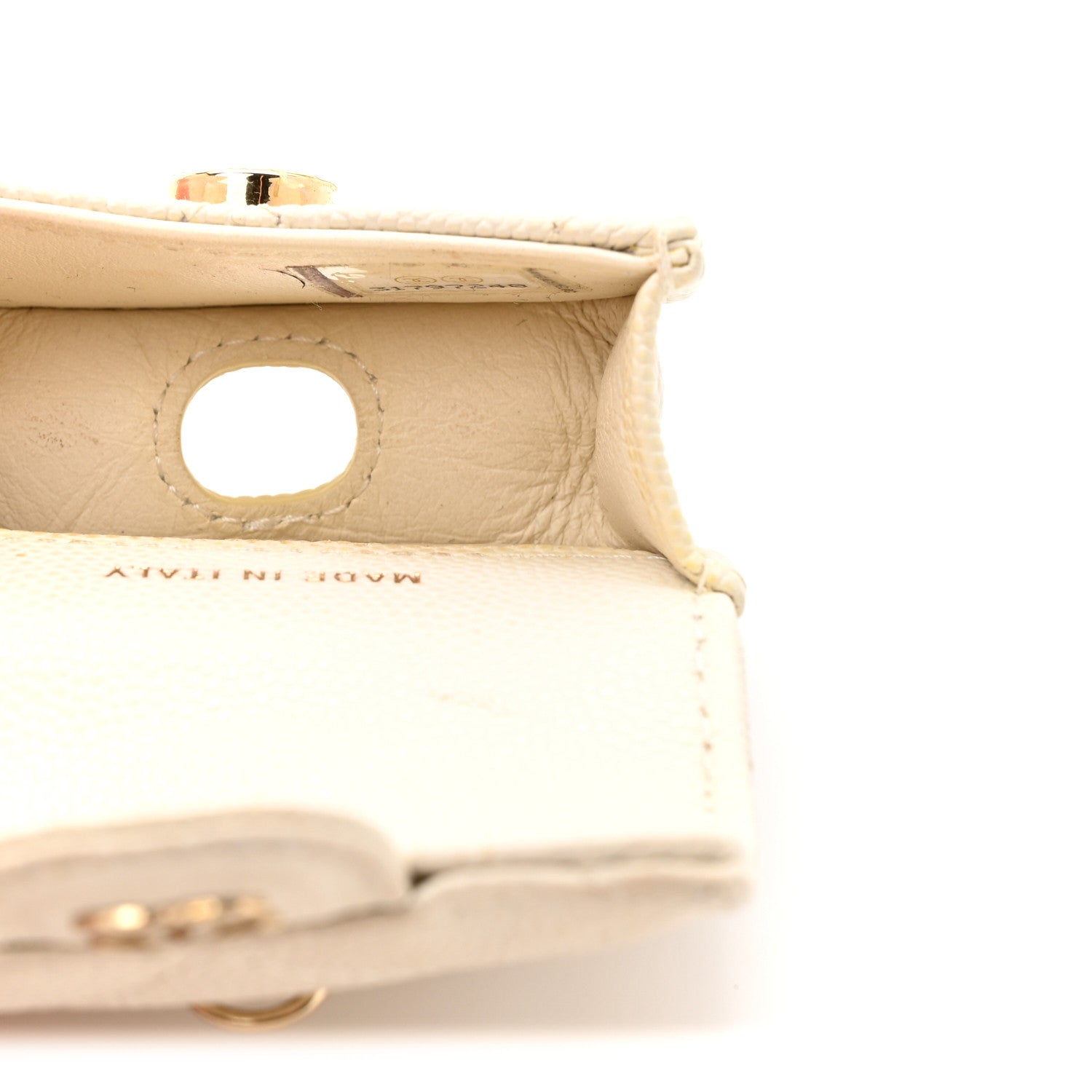 Caviar Quilted Airpods Pro Case White