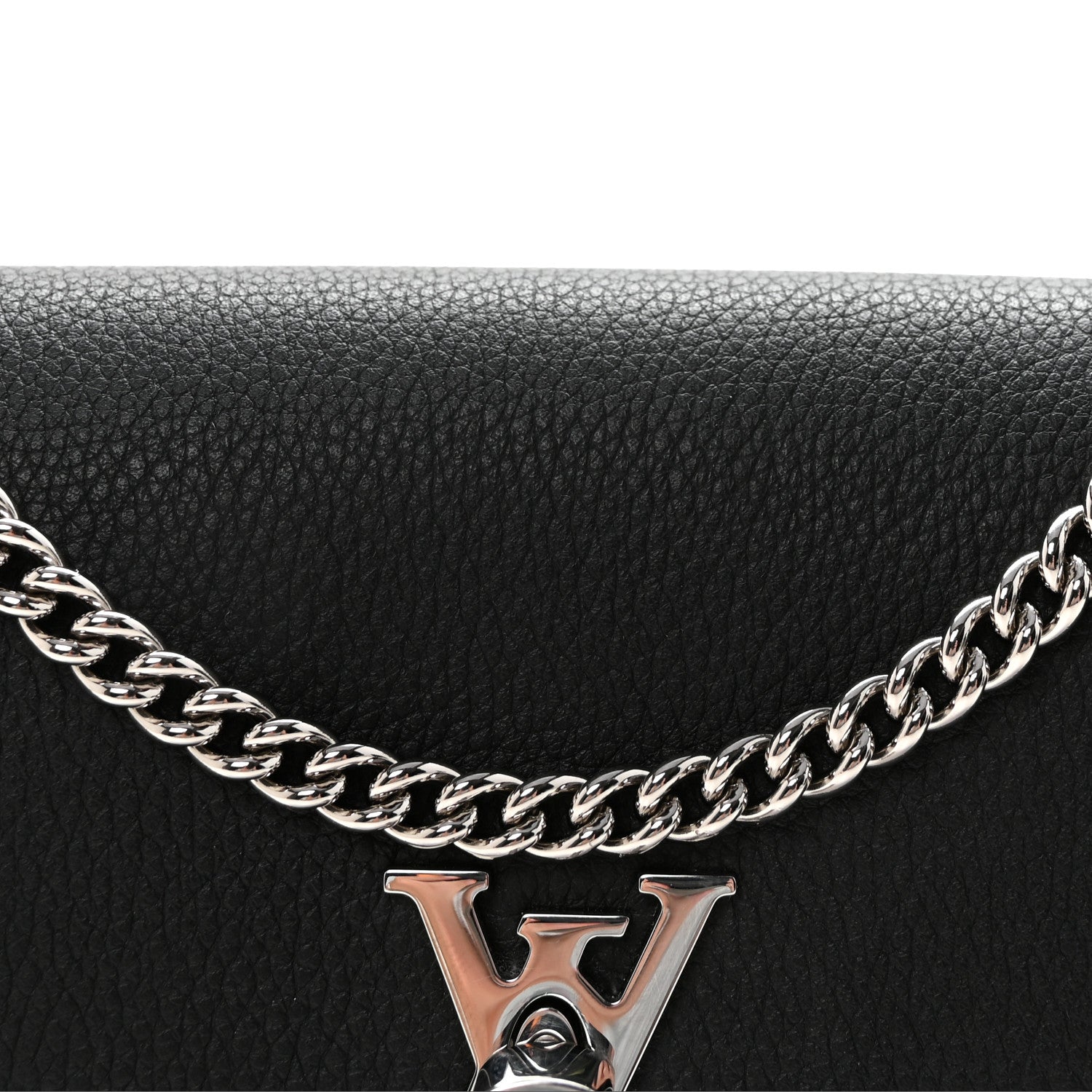 Soft Calfskin My Lockme Chain Pochette Black