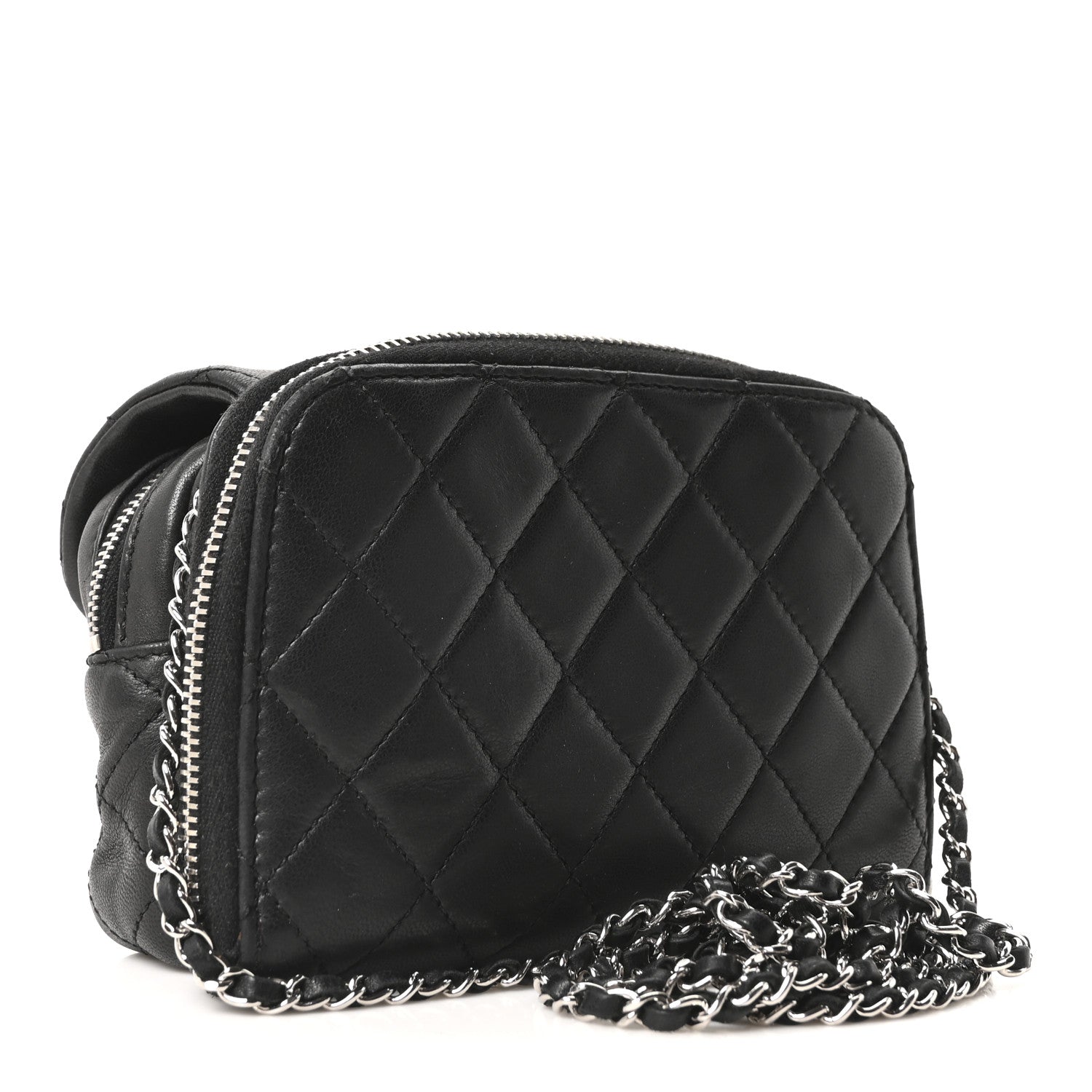 Lambskin Stitched New Mini Flap Black