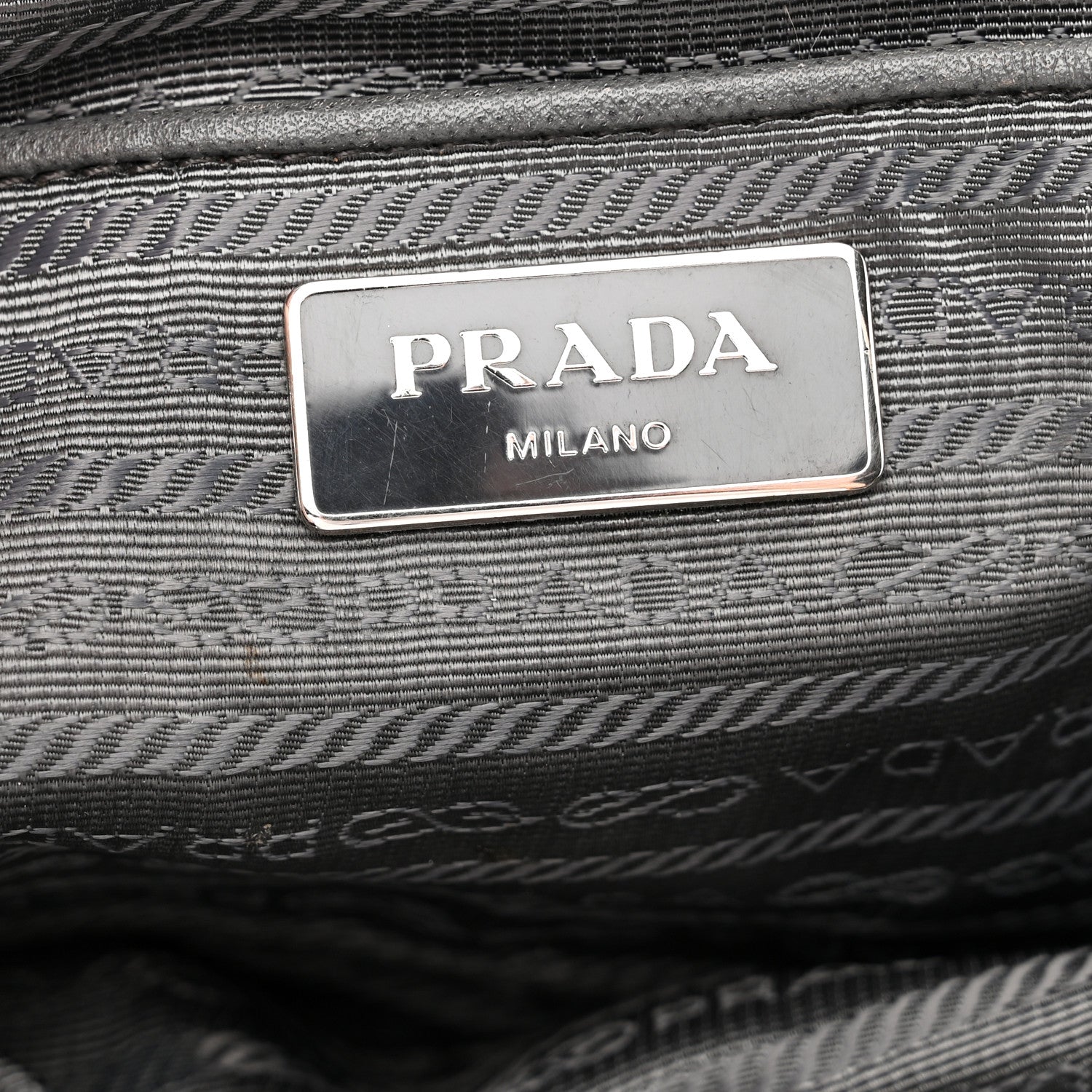 Tessuto Nylon Saffiano Medium Backpack Anthracite