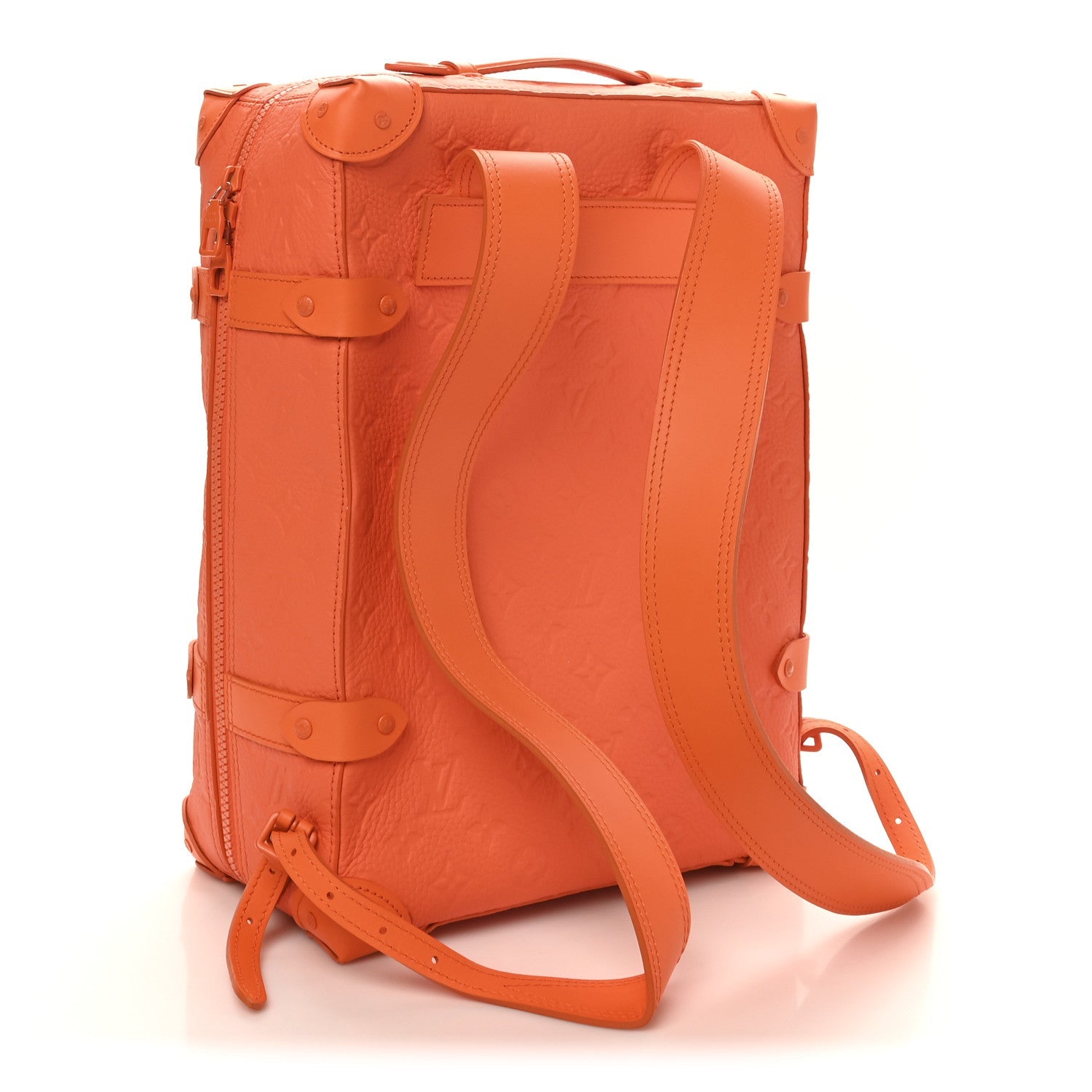 Taurillon Empreinte Soft Trunk Backpack PM Orange