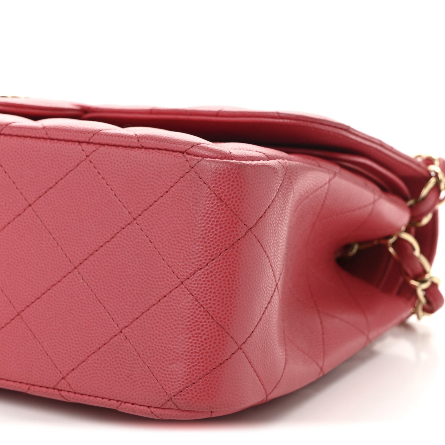 Caviar Quilted Jumbo Double Flap Pink
