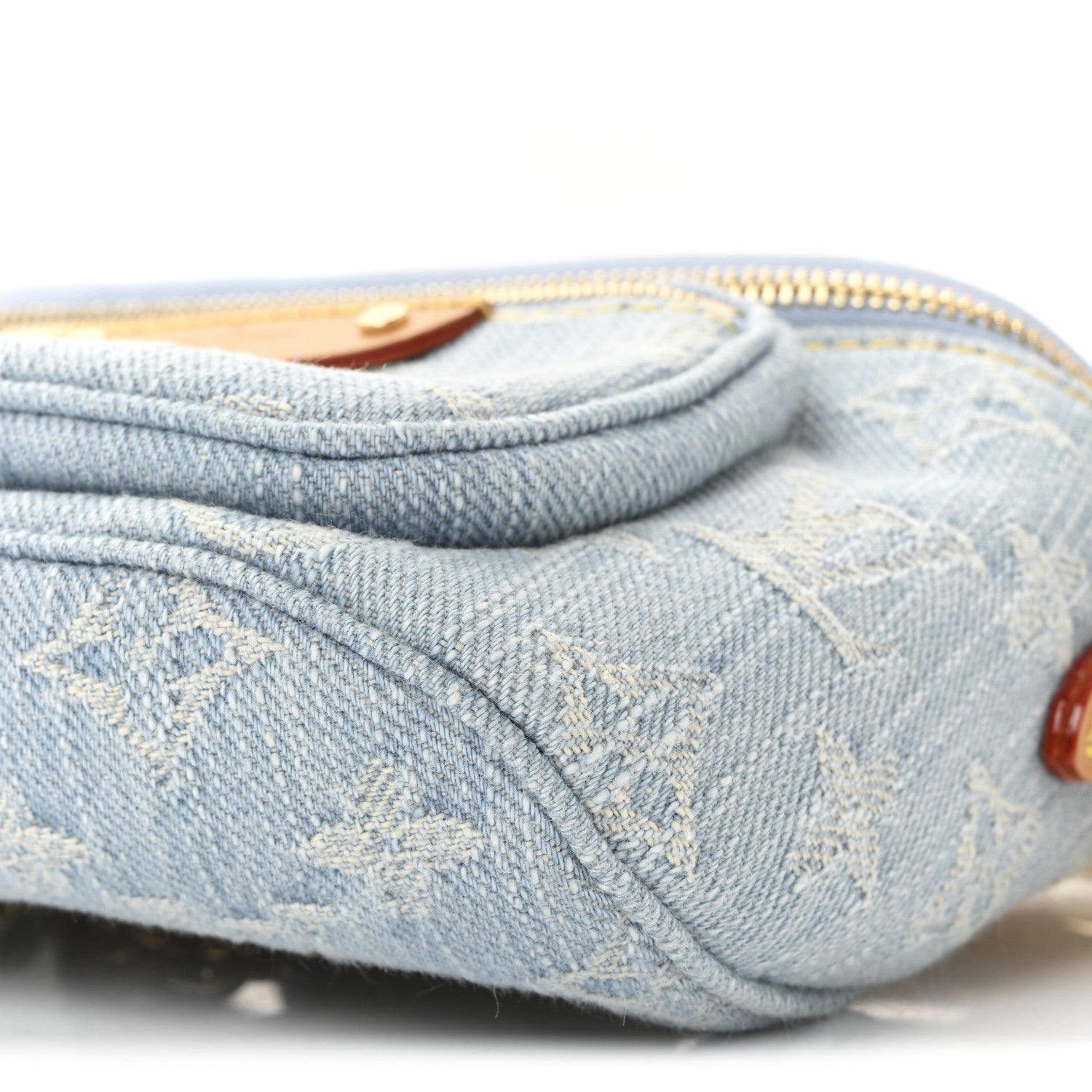 Monogram Denim Mini Bumbag Sky Blue