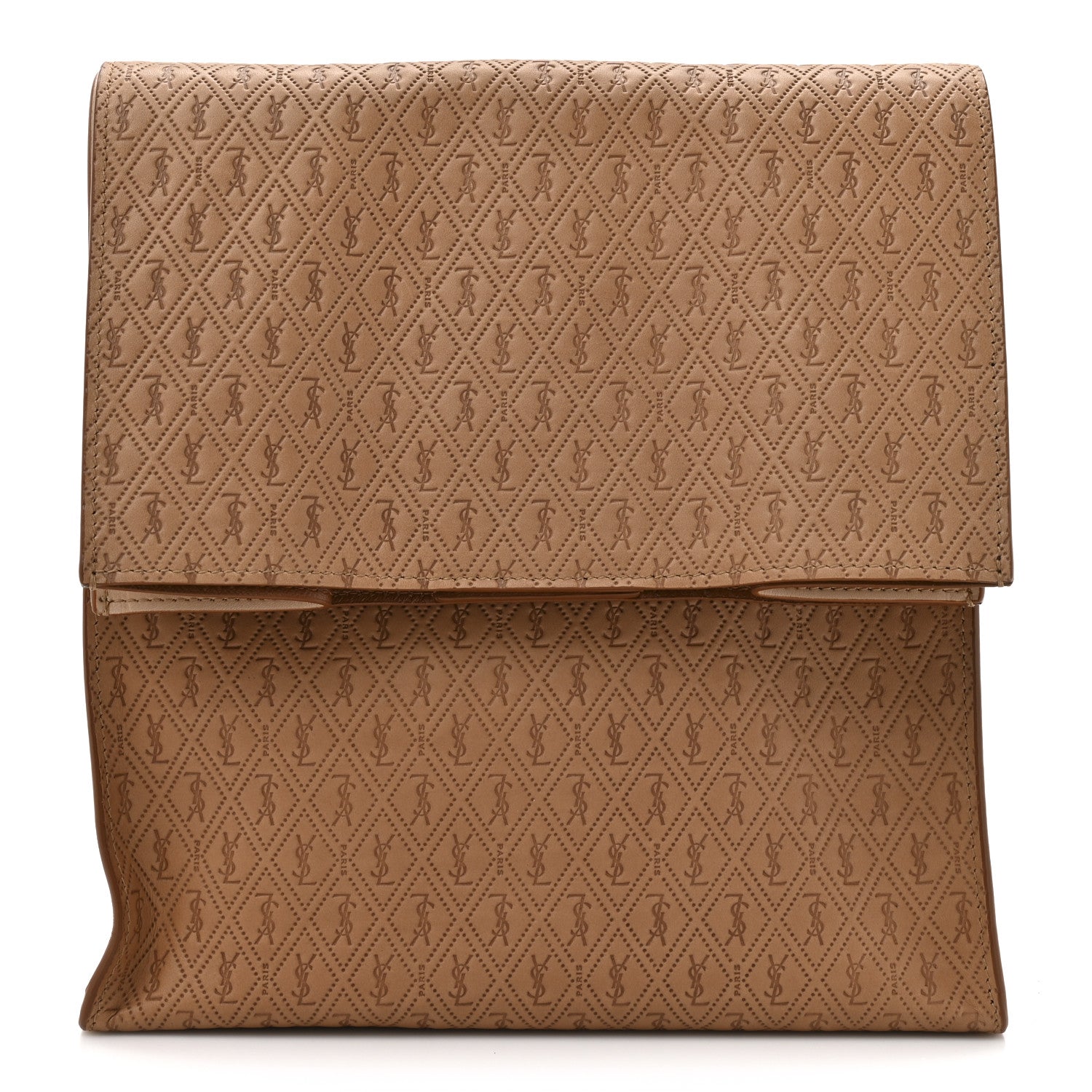 Calfskin Monogram Deli Paper Bag Vintage Beige