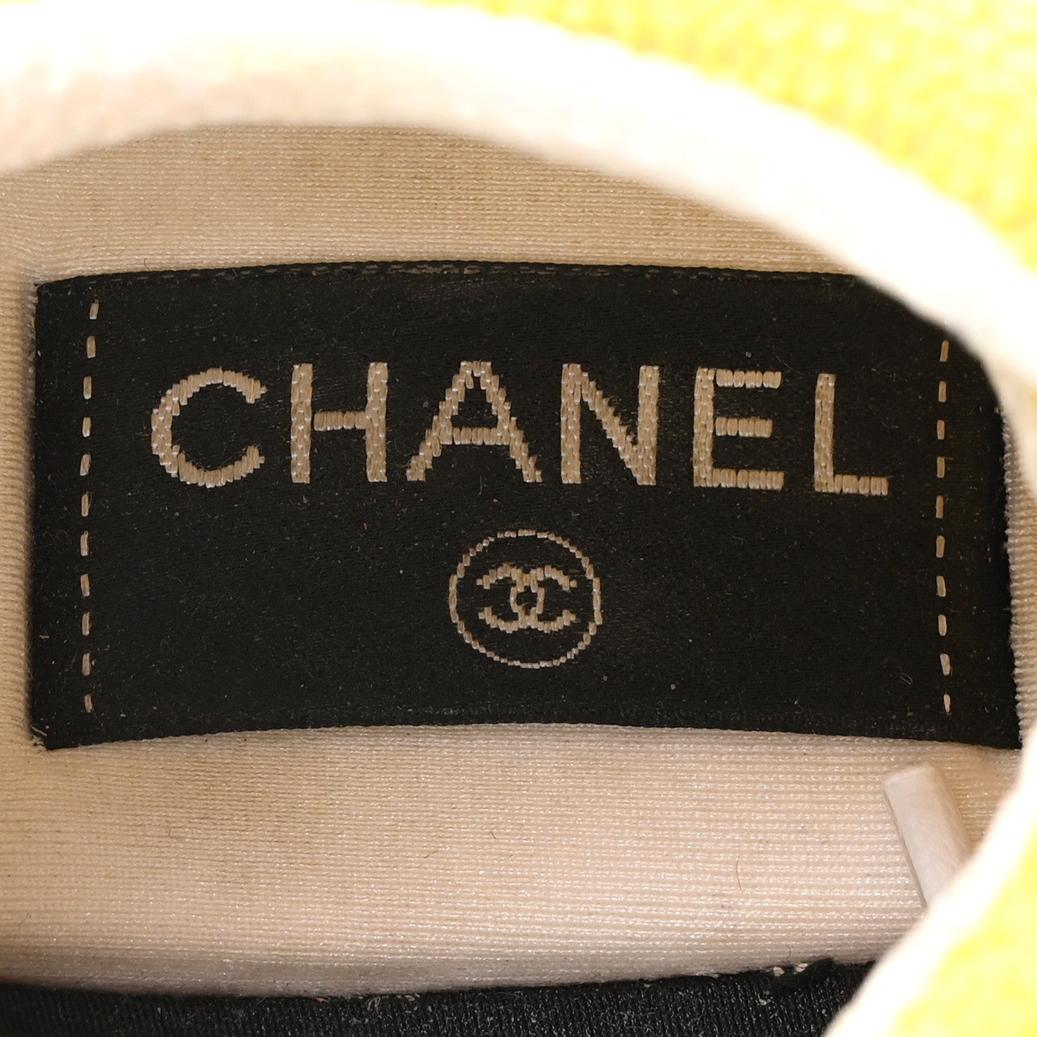 Mesh Embroidered CC Sneakers 38.5 Yellow