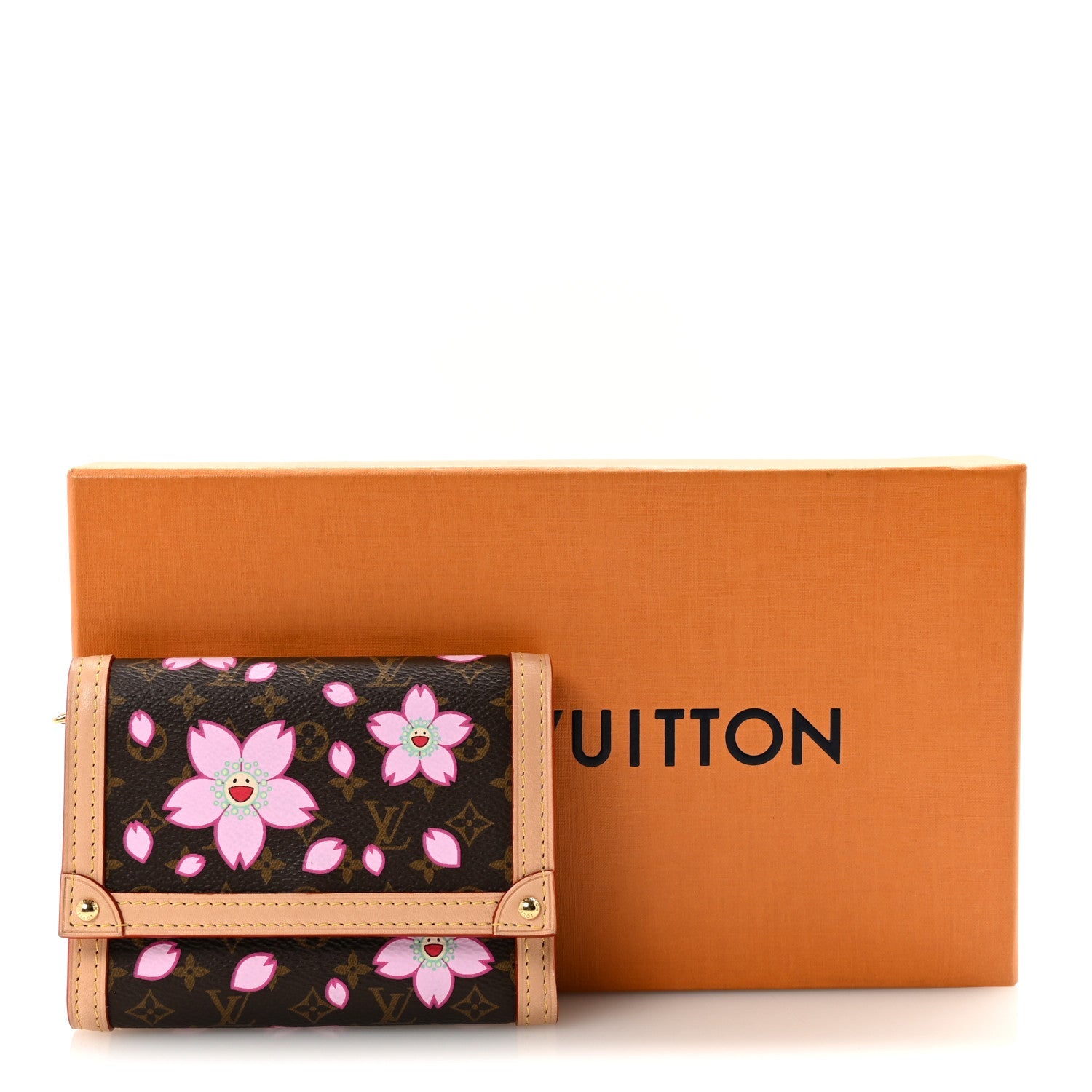 LV X TM Monogram Cherry Blossom Victorine Wallet Sakura Brown