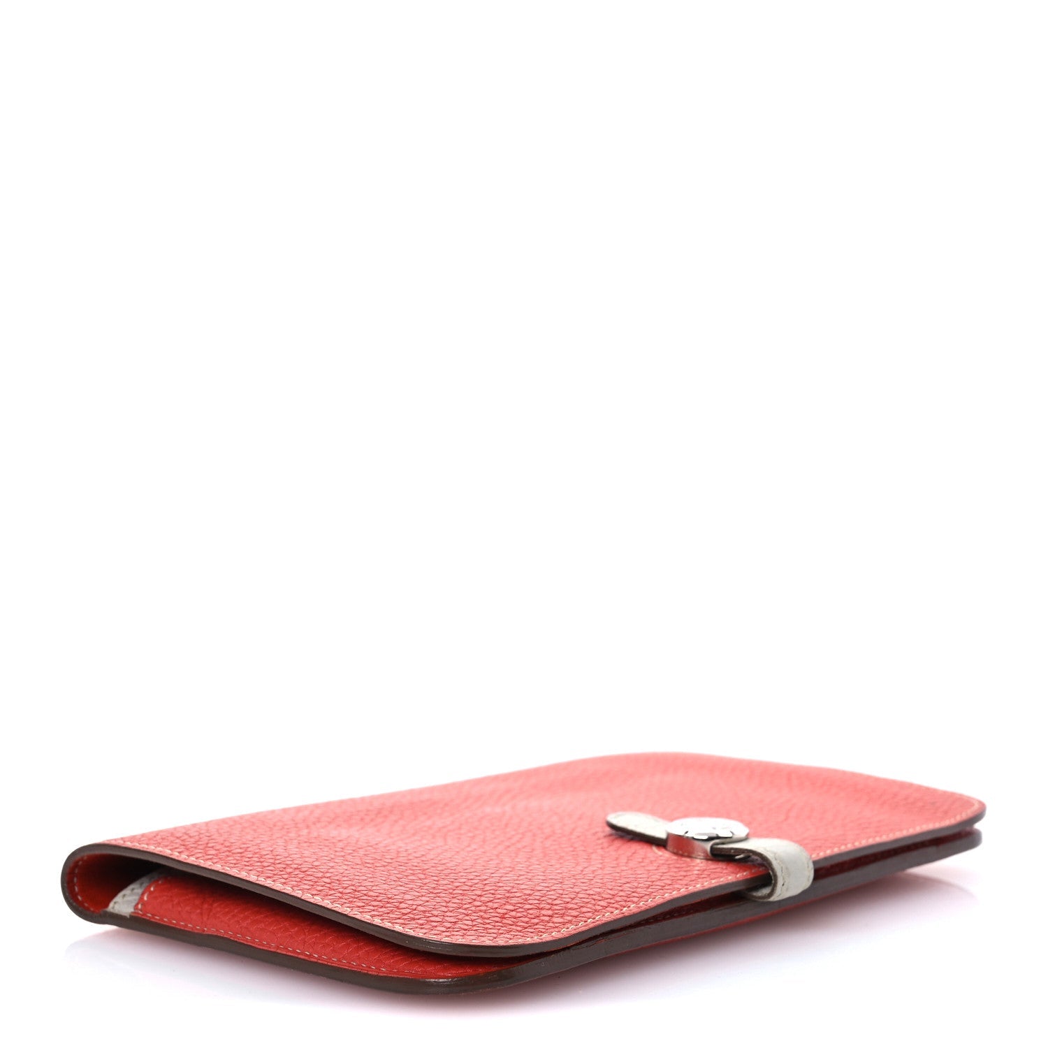 Togo Dogon Duo Wallet Rouge Garance Gris Mouette