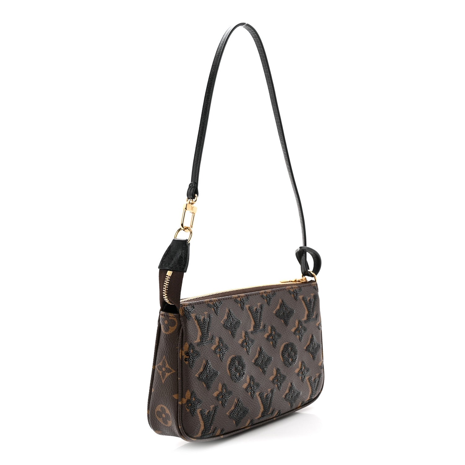 Monogram Sequins Pochette Accessories Black