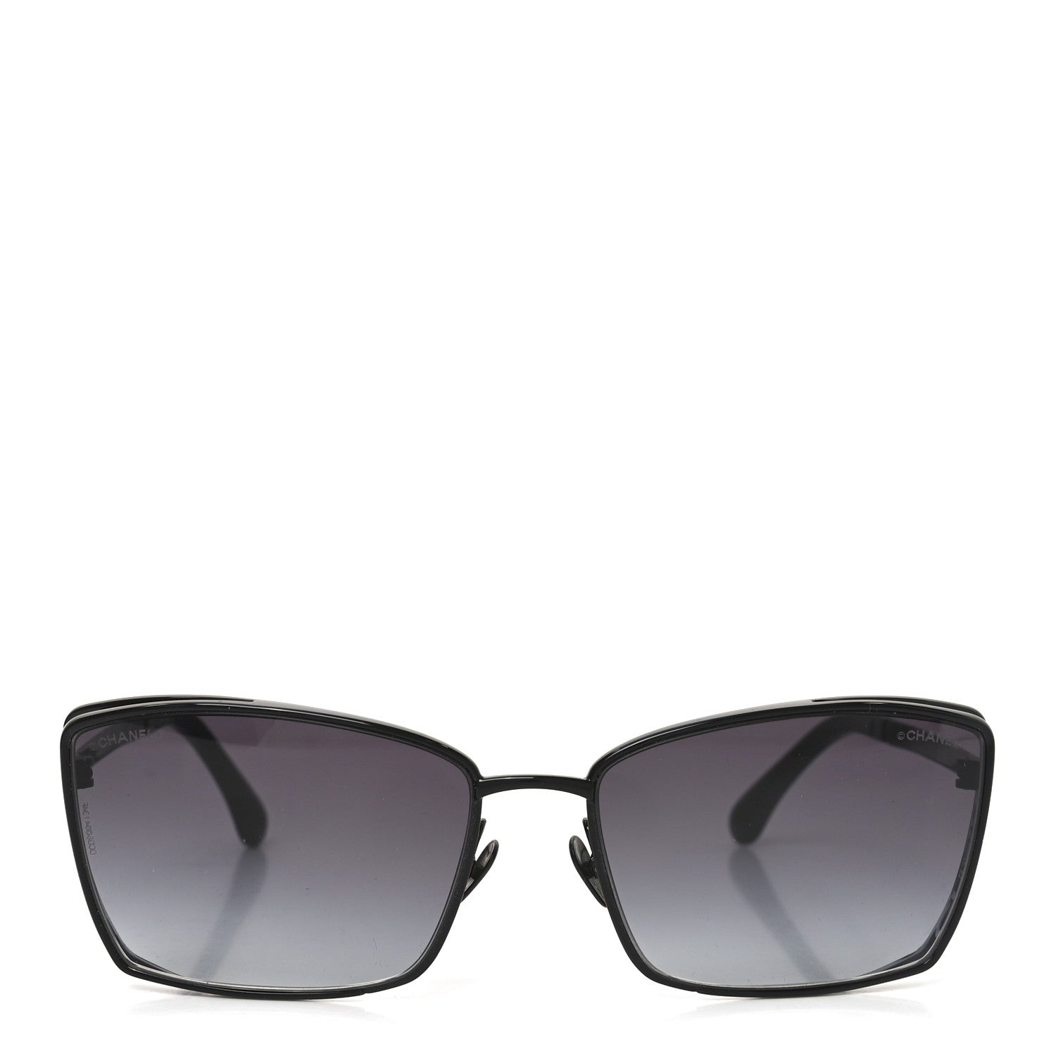 Metal Logo Square Sunglasses 71542 Black