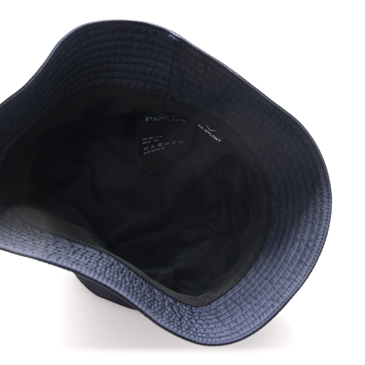 Re-Nylon Metal Triangle Logo Womens Bucket Hat XL Black