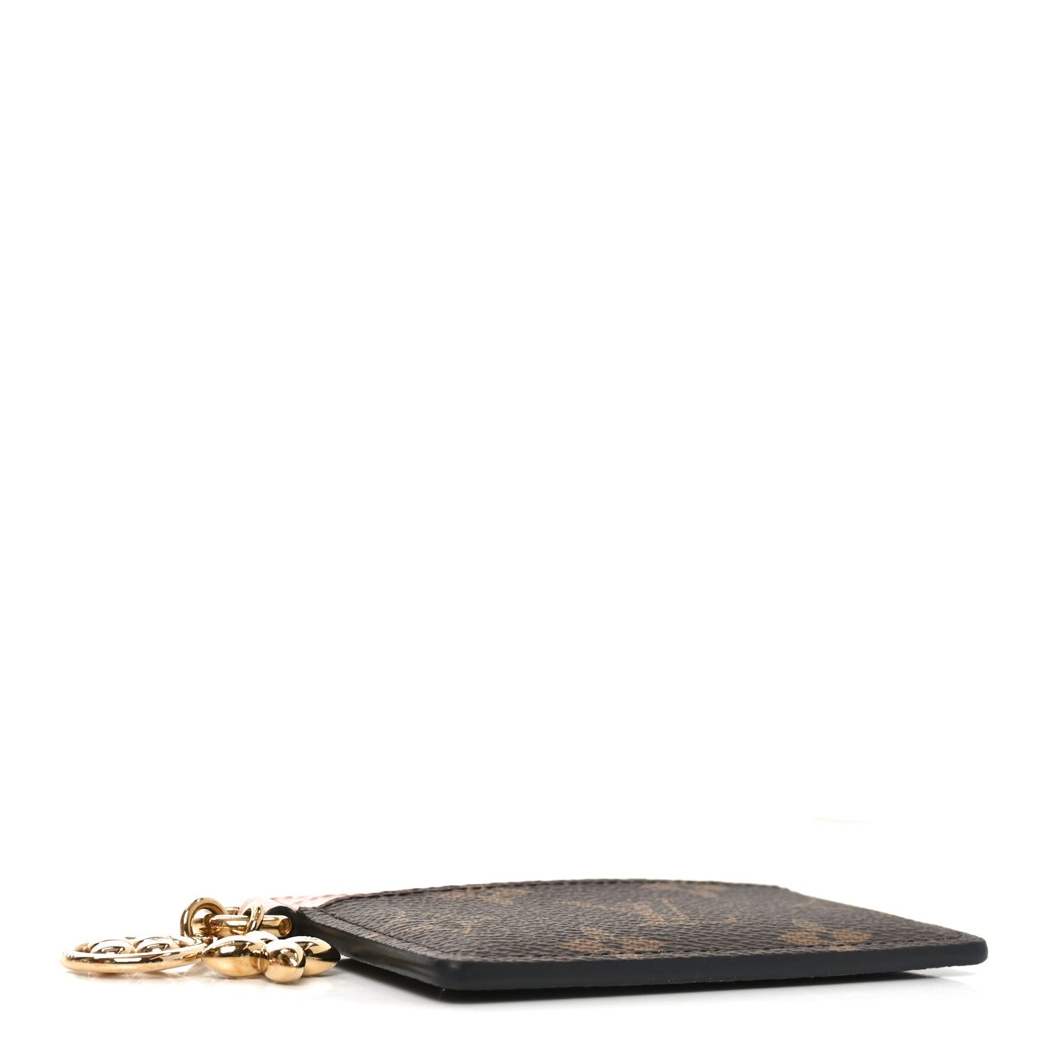 Monogram LV Charms Card Holder Rose Ballerine