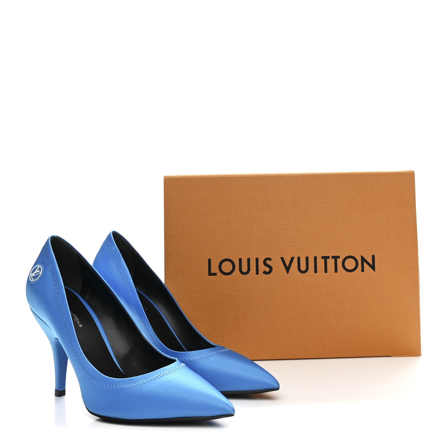 Satin Archlight Pumps 38.5 Blue