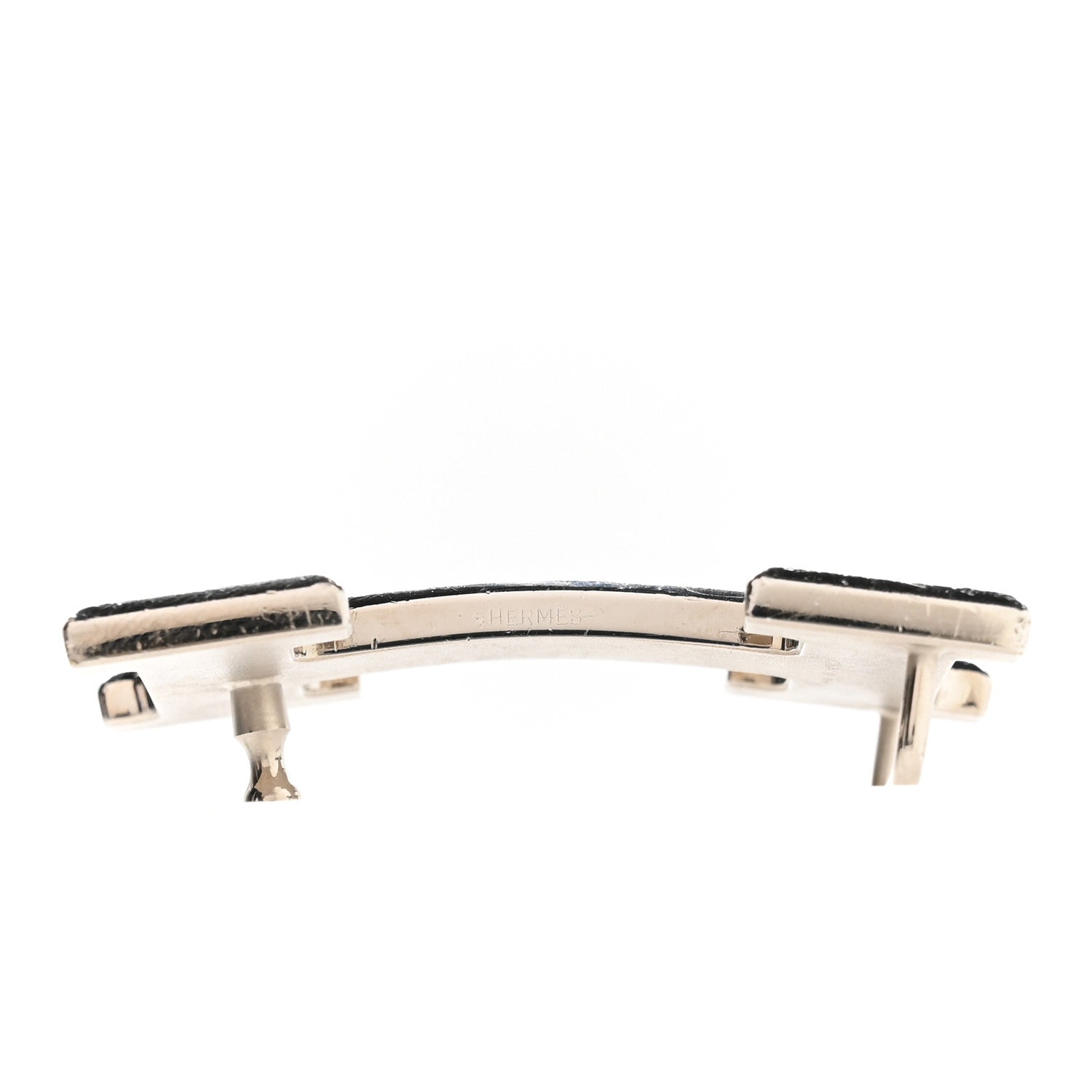 Palladium Guilloche 32mm H Belt Buckle