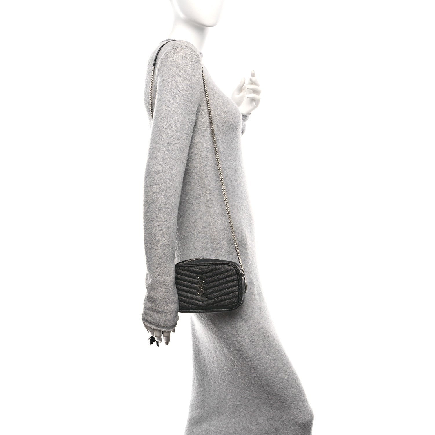 Grain De Poudre Matelasse Monogram Mini Lou Camera Bag Black
