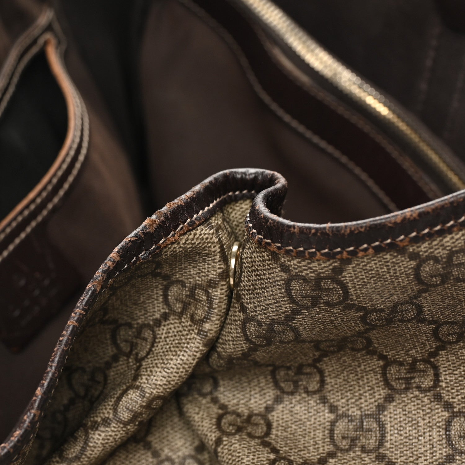 GG Plus Monogram Joy Vertical Tote Dark Brown