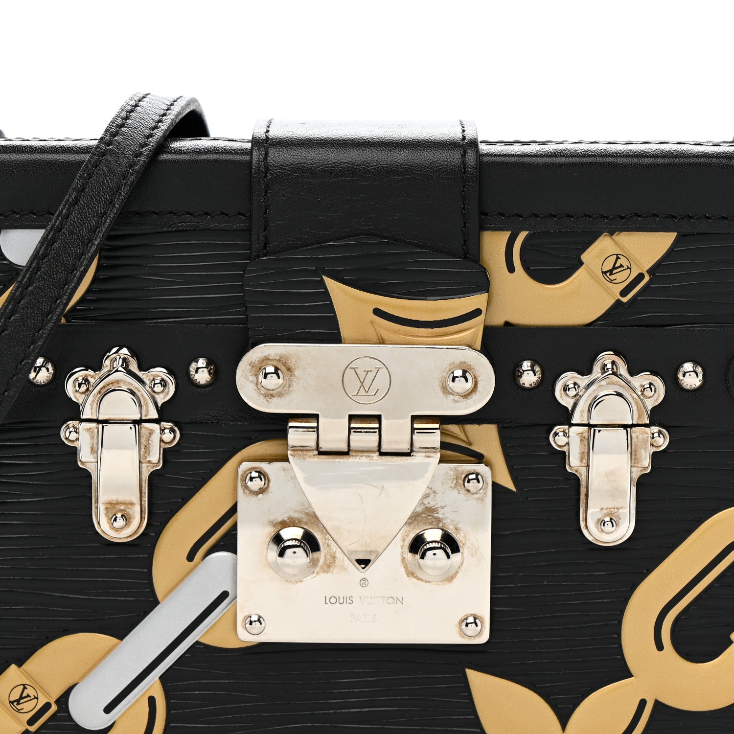 Epi Chain Flower Petite Malle Black