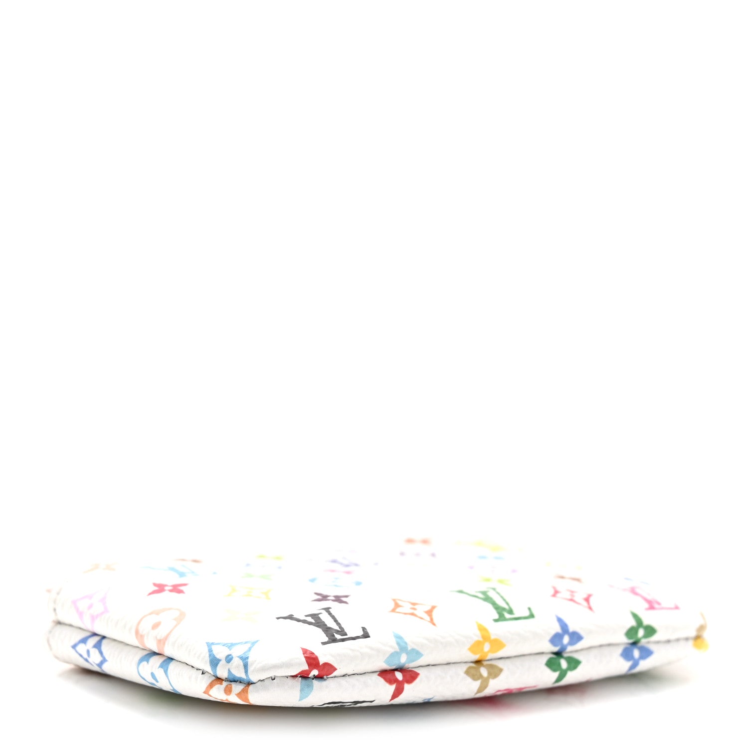 LV X TM Monogram Multicolor Key Pouch White