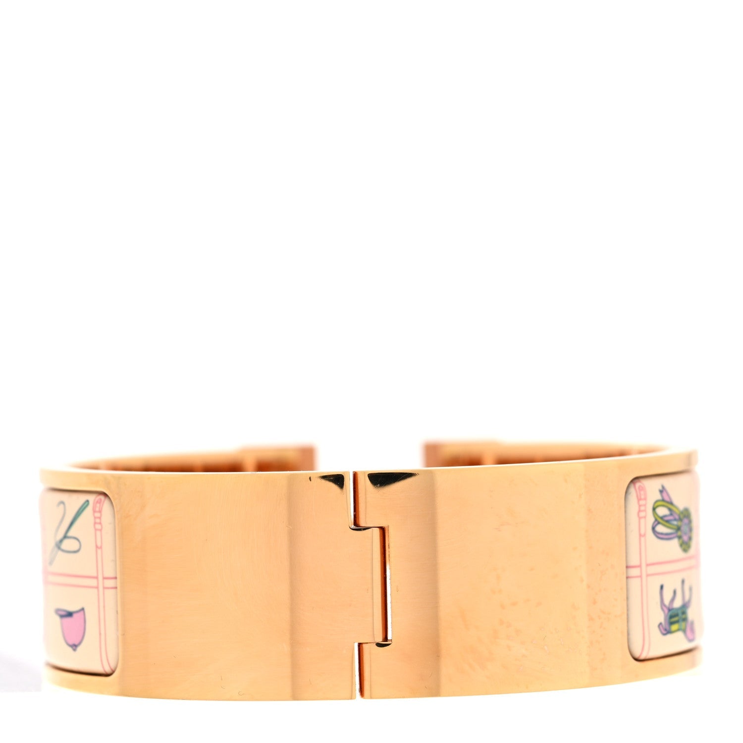 Enamel Couvertures et Tenues de Jour Wide Clic Clac H Bracelet PM Pannacotta