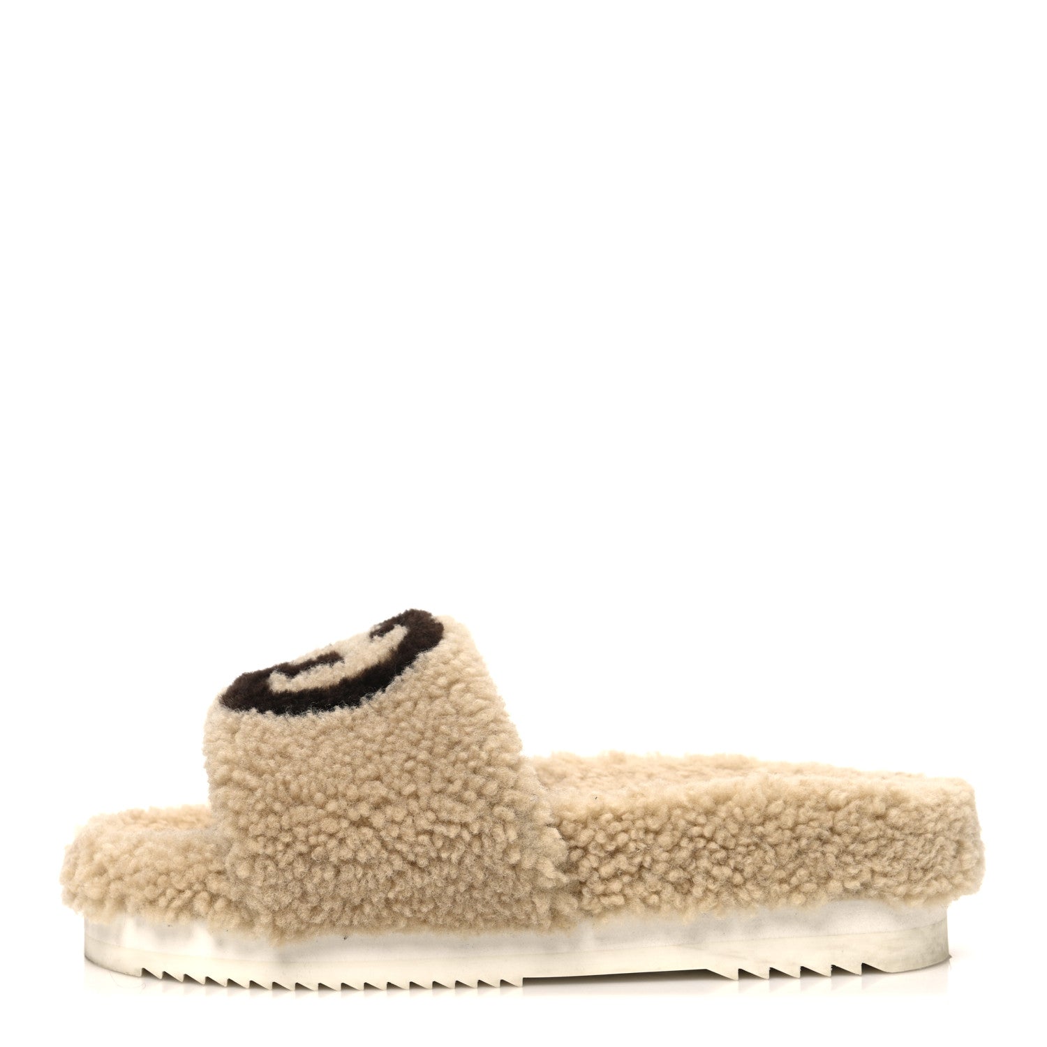 Shearling Womens Eileen Slide Sandals 37 Cocoa Butterscotch