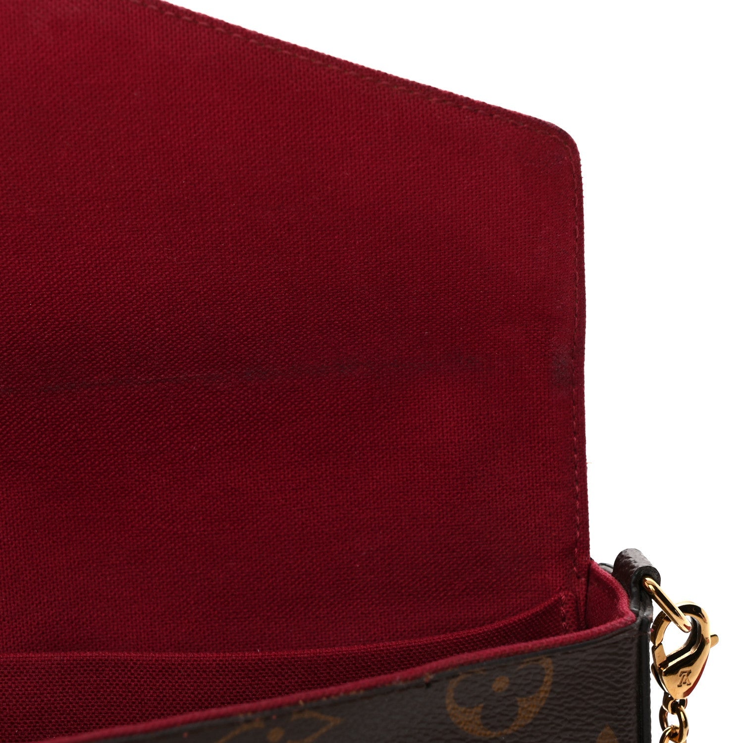 Monogram Pochette Felicie Chain Wallet Fuchsia