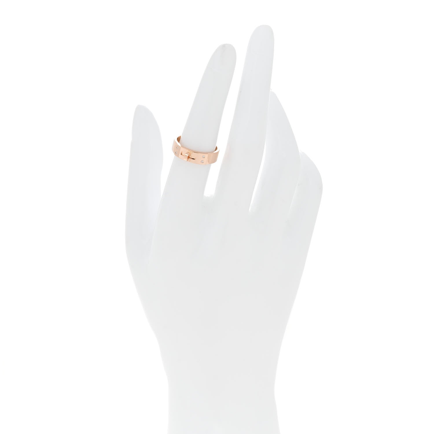 18K Rose Gold Diamond PM Kelly Ring 52 6