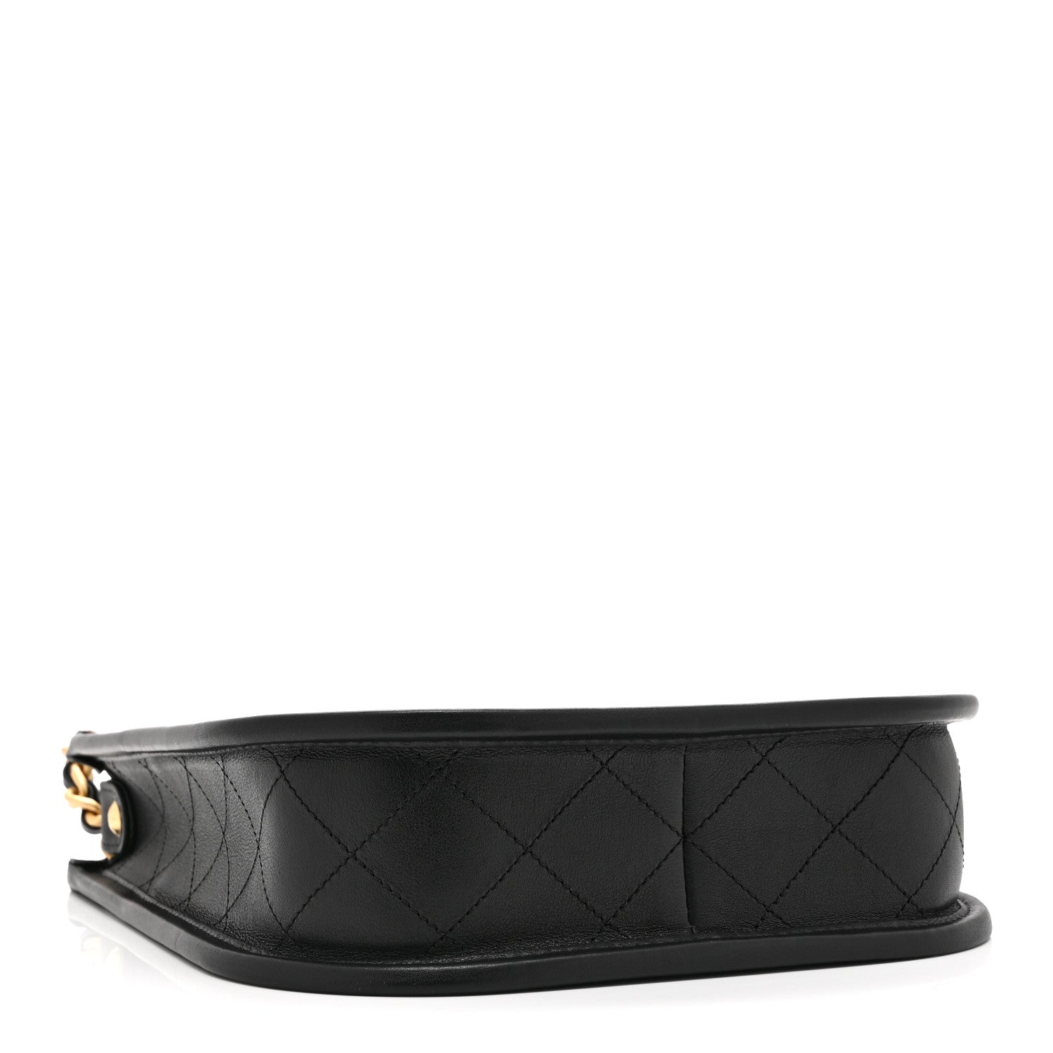 Calfskin Quilted Small Hobo Black
