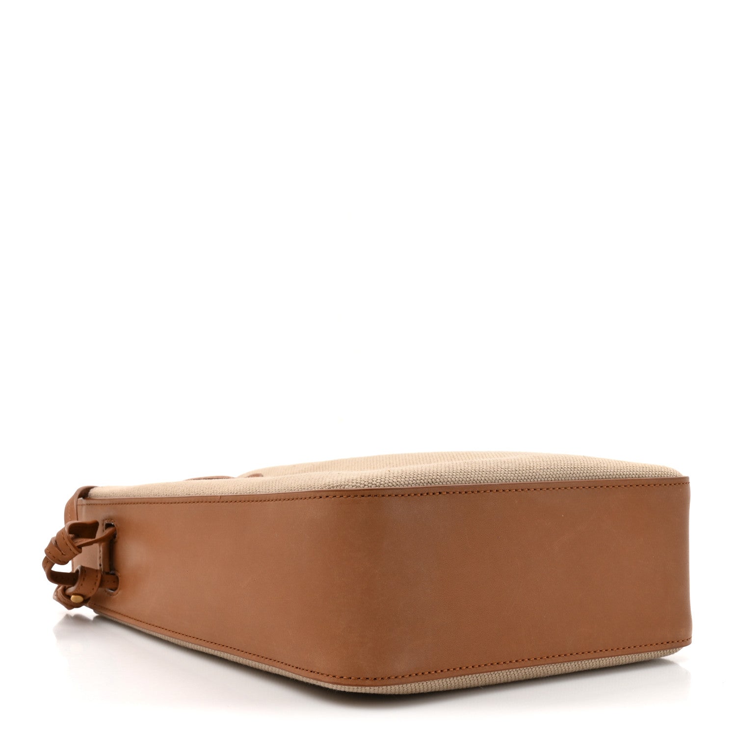 Canvas Calfskin Small Bucket Bag Desert Dust Brick