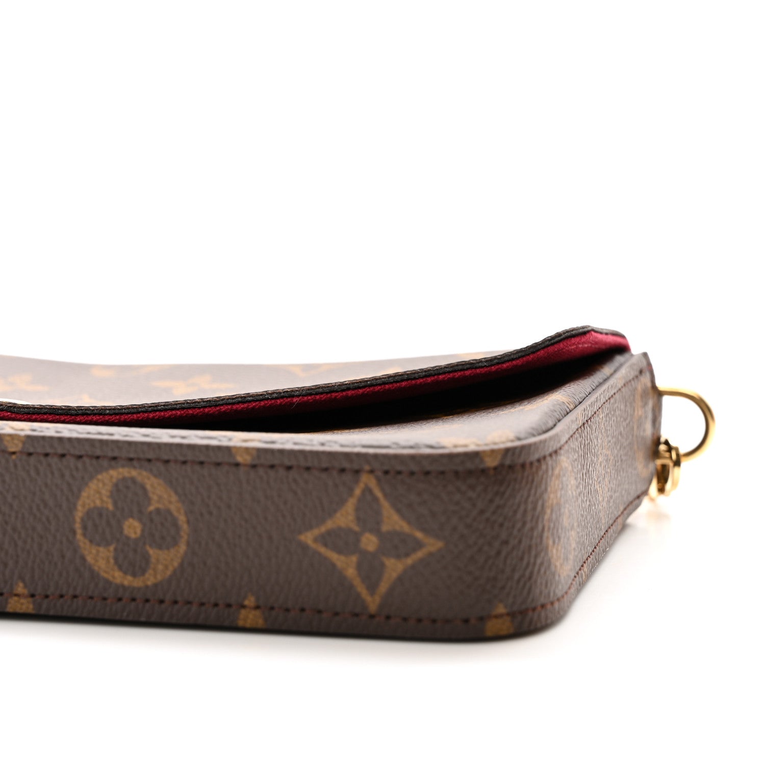 Monogram Pochette Felicie Chain Wallet Fuchsia