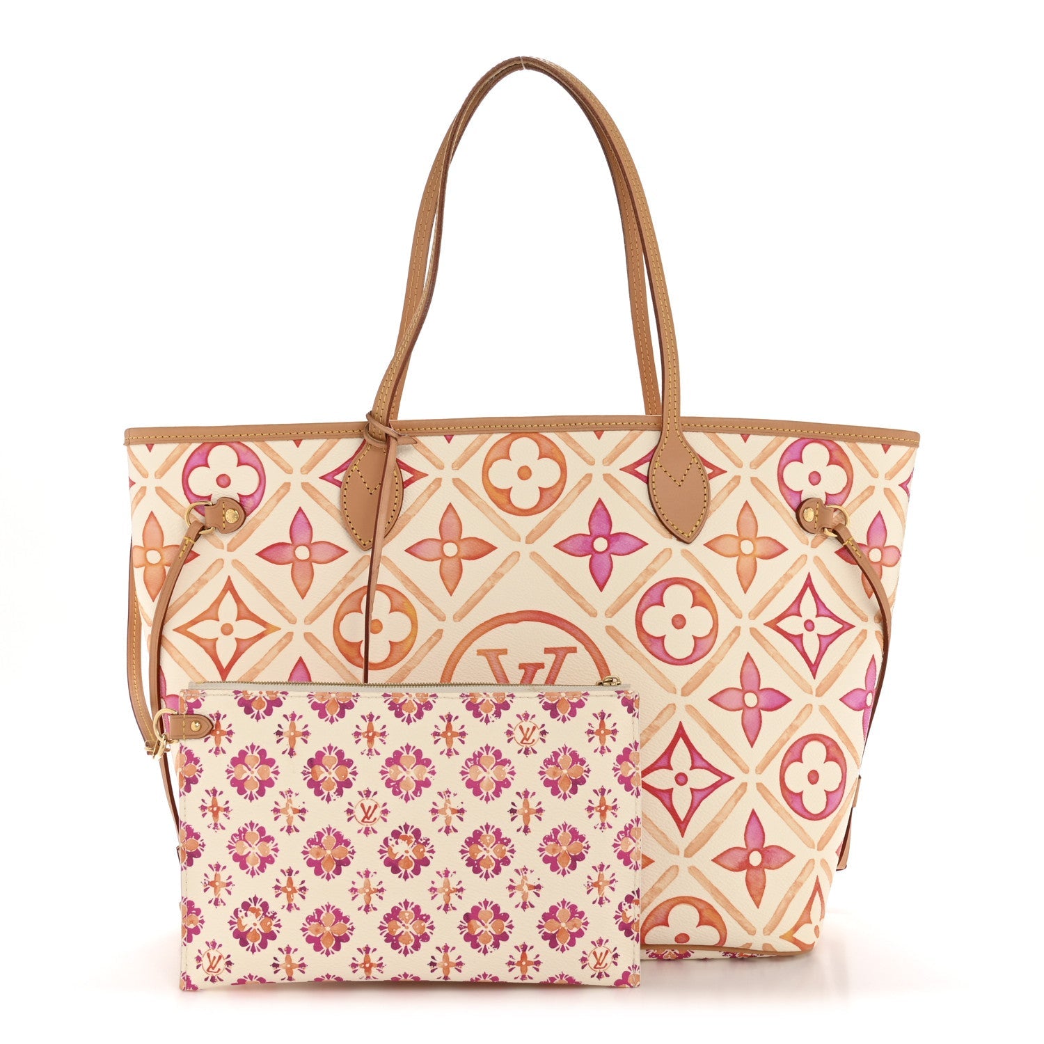 Monogram Giant By The Pool 2.0 Neverfull MM Coral