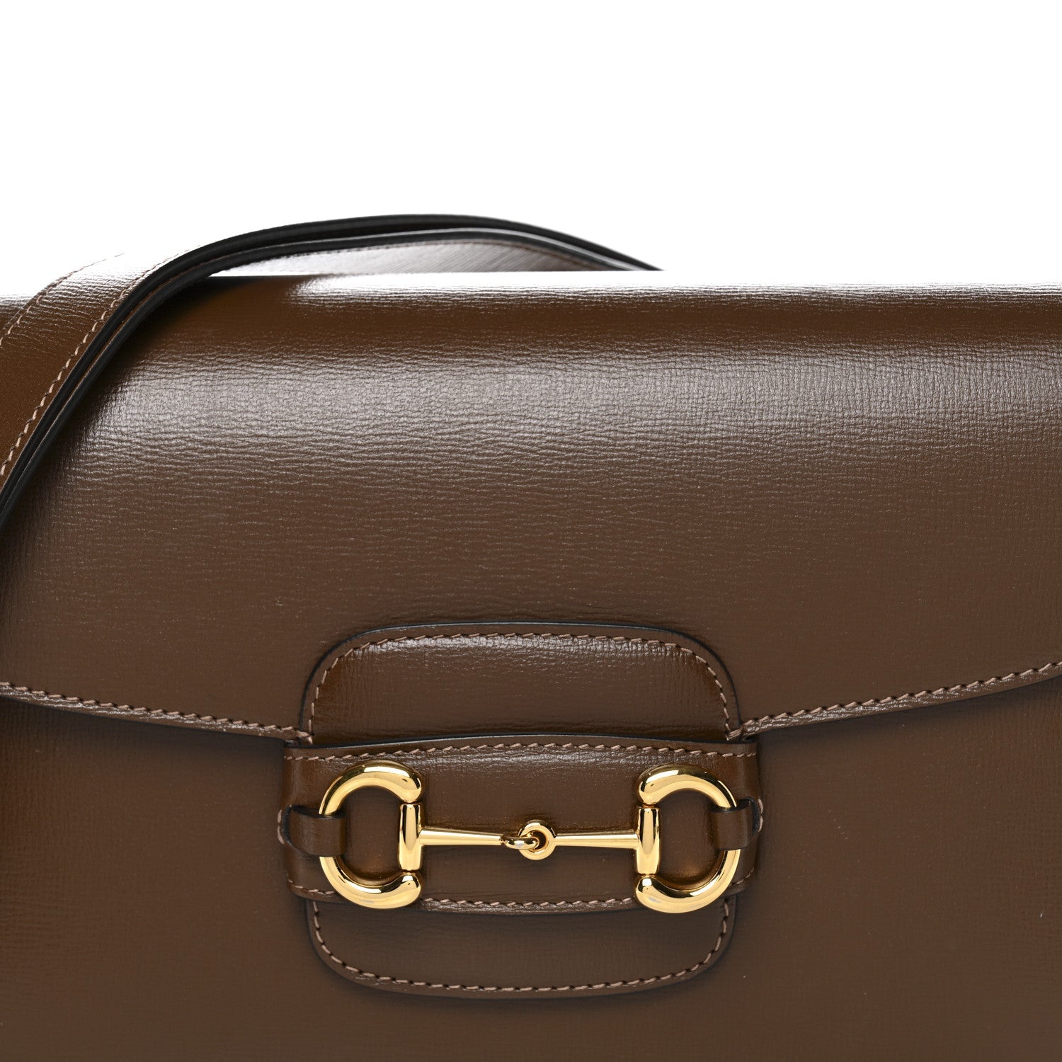 Azalea Calfskin Horsebit 1955 Shoulder Bag Brown Sugar