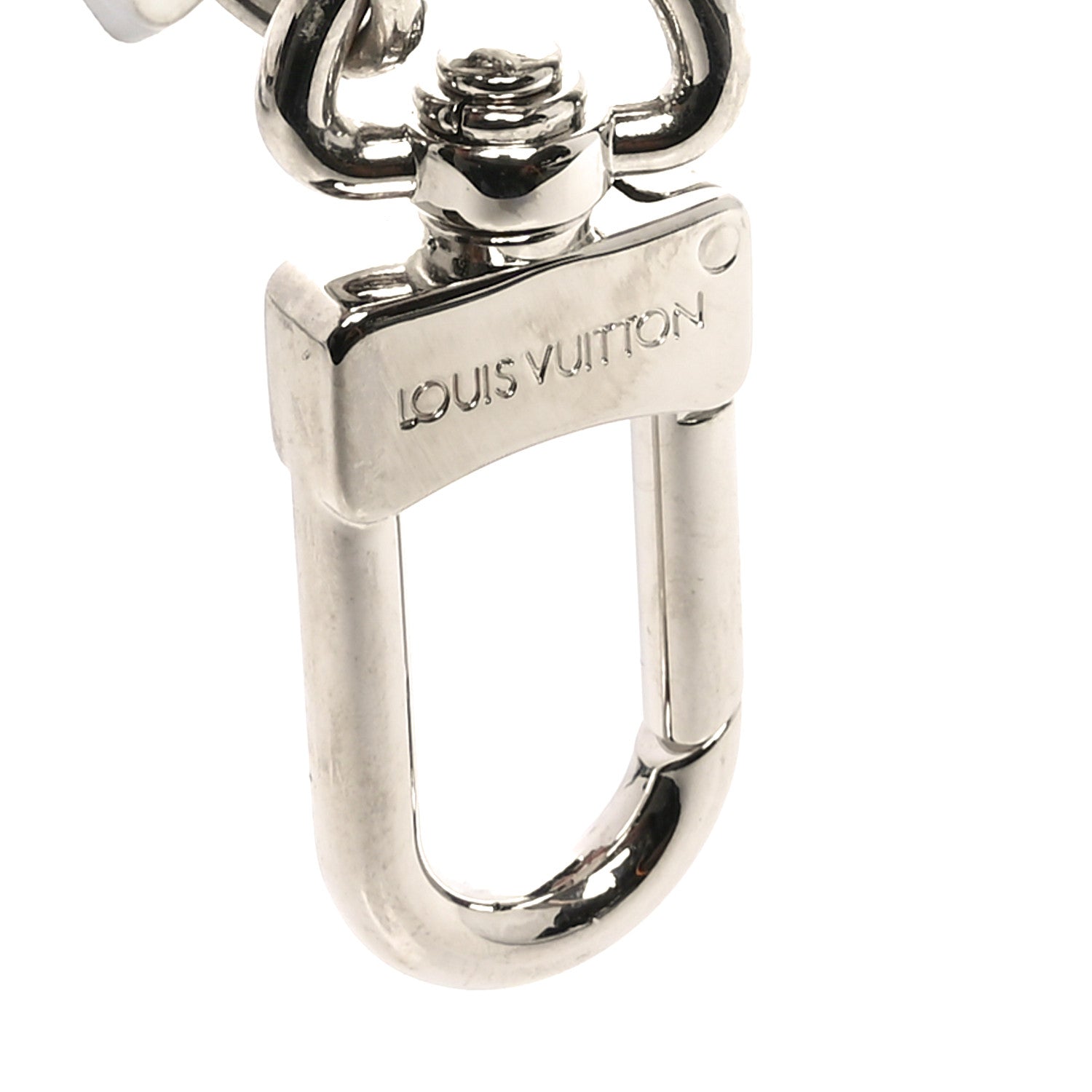 Calfskin Monogram Printed LV Fortune Cookie Bag Charm Key Holder Brown