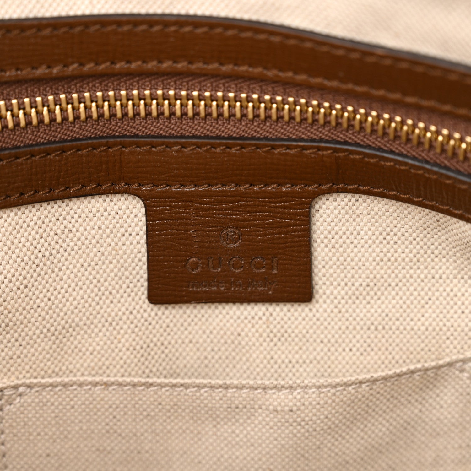 GG Supreme Monogram Azalea Calfskin Boutique Horsebit 1955 Top Handle Bag Beige Ebony Brown Sugar