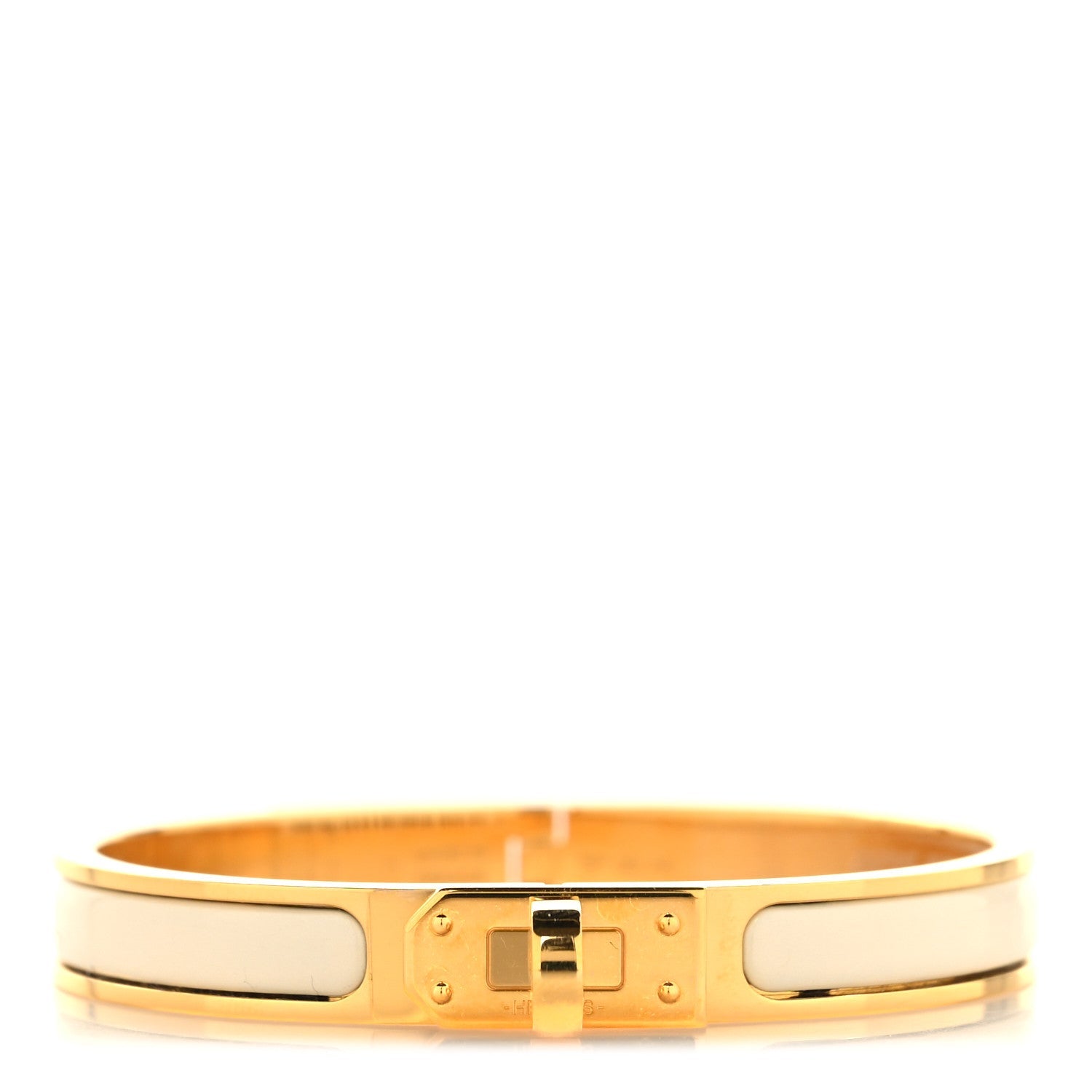 Enamel Mini Clic Kelly Bracelet PM Creme
