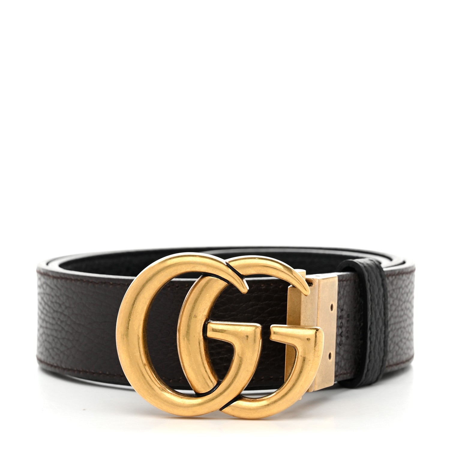 Calfskin Double G Reversible 37mm Belt 95 38 Black Cocoa