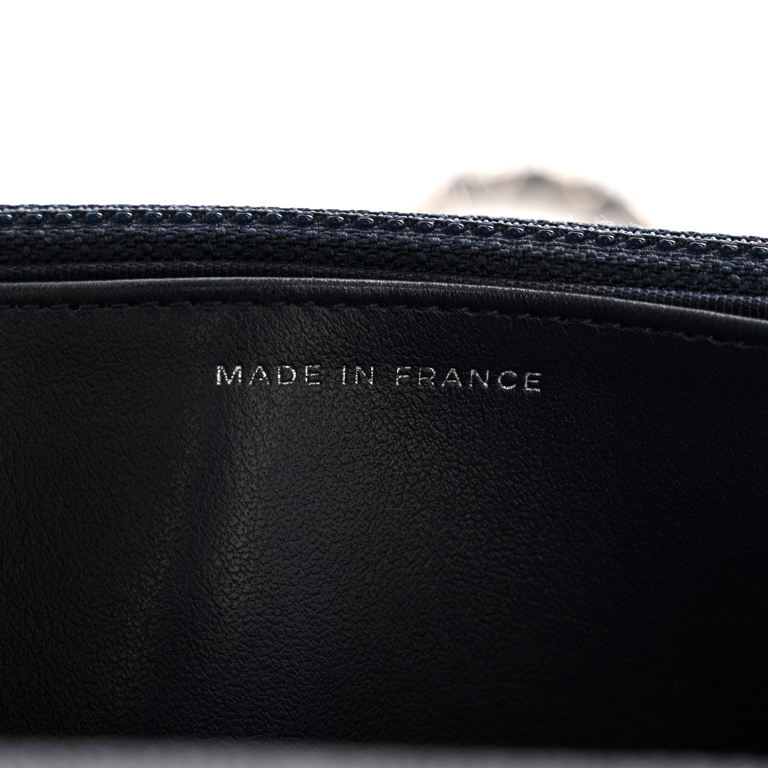 Caviar Quilted Wallet on Chain WOC Navy Blue