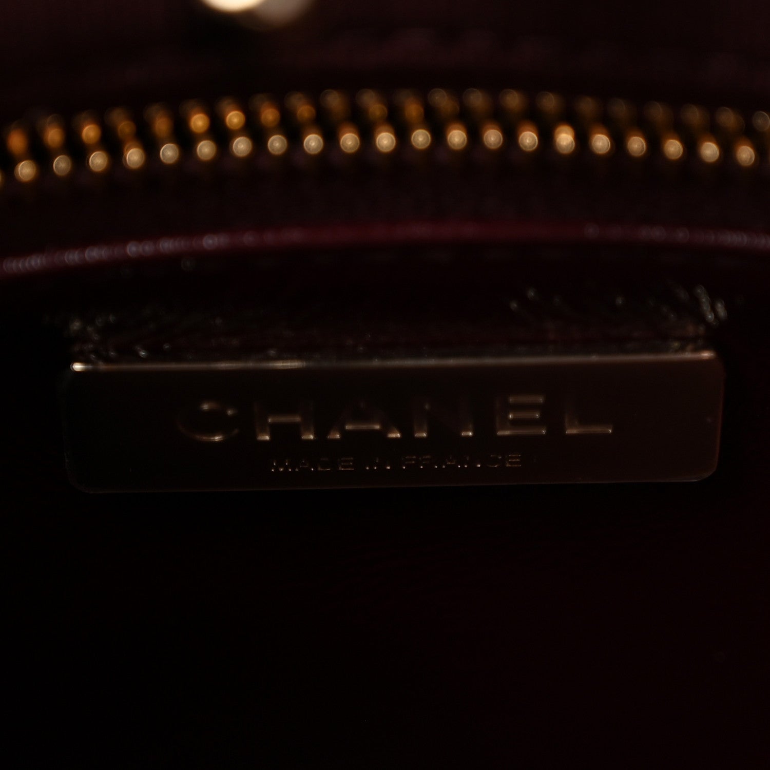 Shiny Lambskin Patent Calfskin Quilted Mini 31 Shopping Bag Dark Burgundy