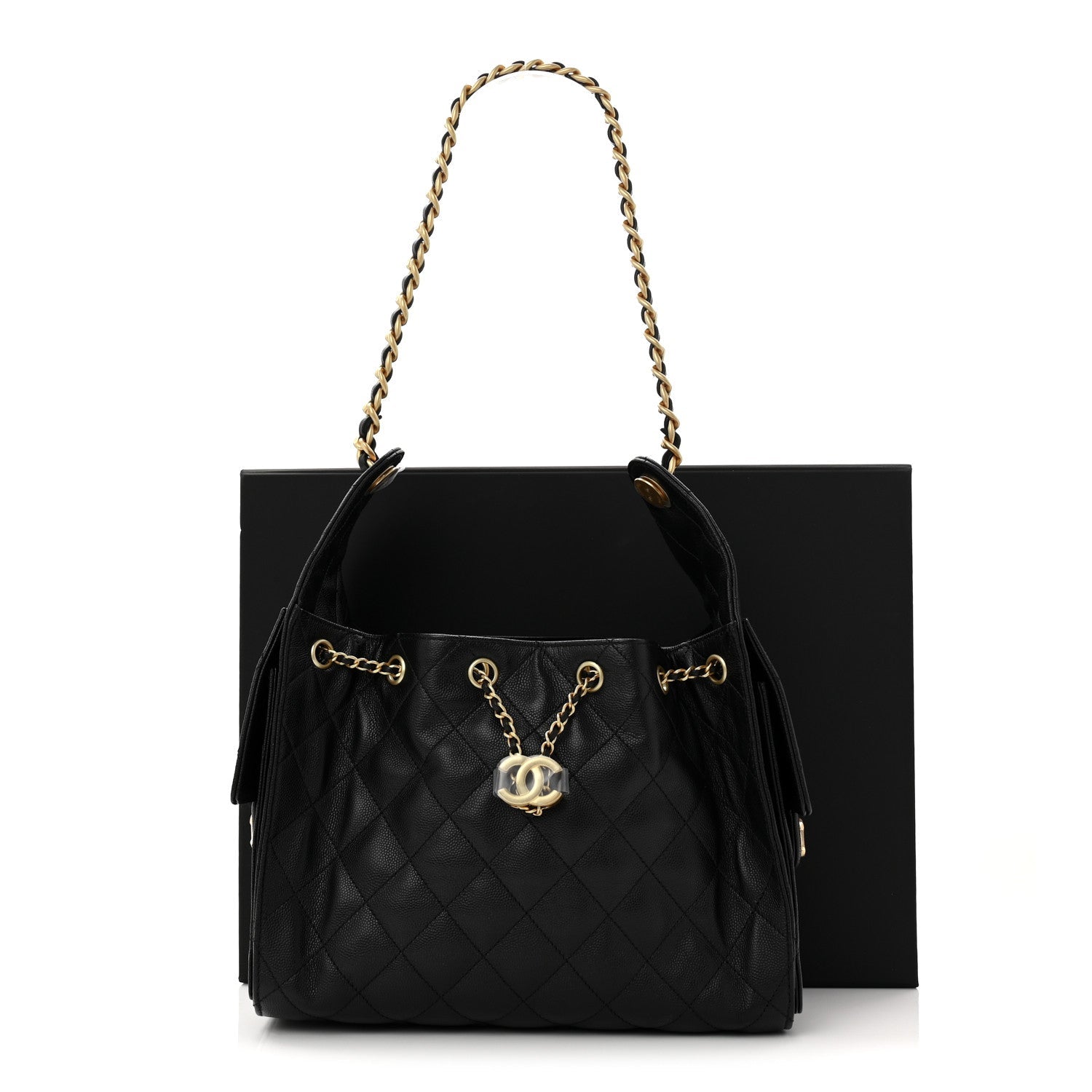 Caviar Quilted Small Chanel 25 Handbag Black