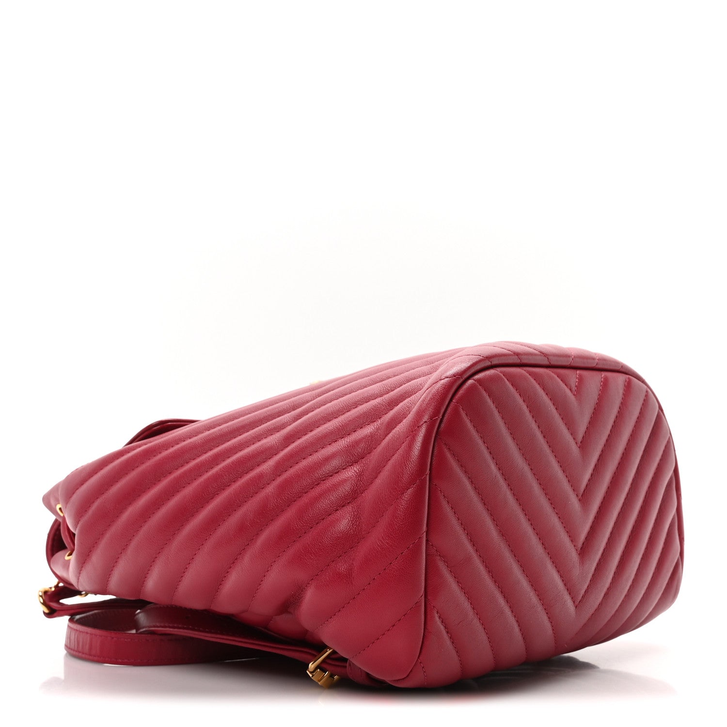 Lambskin Chevron Quilted Small Urban Spirit Backpack Dark Pink