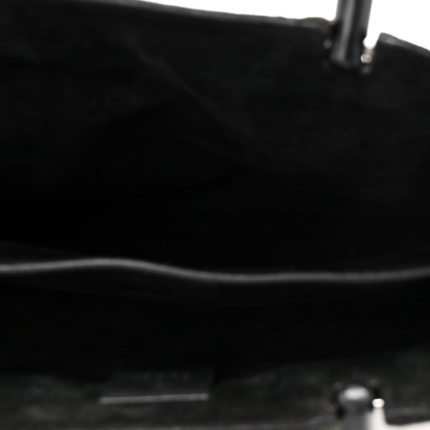 Wool Calfskin Bamboo Handle Bag Green Black